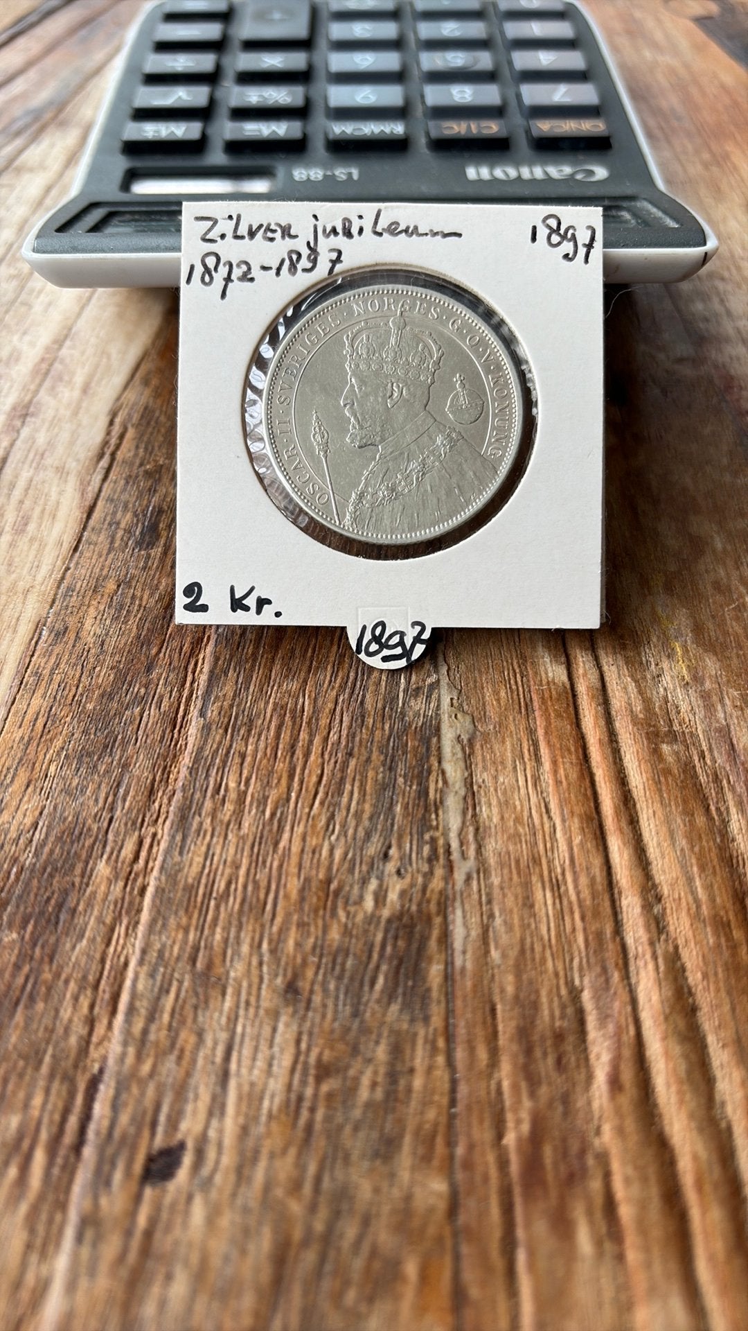2 Kronen 1897 - Zweden zilver jubileum 1872-1897 zilver Pr+, Verzenden, Overige landen, Losse munt, Zilver