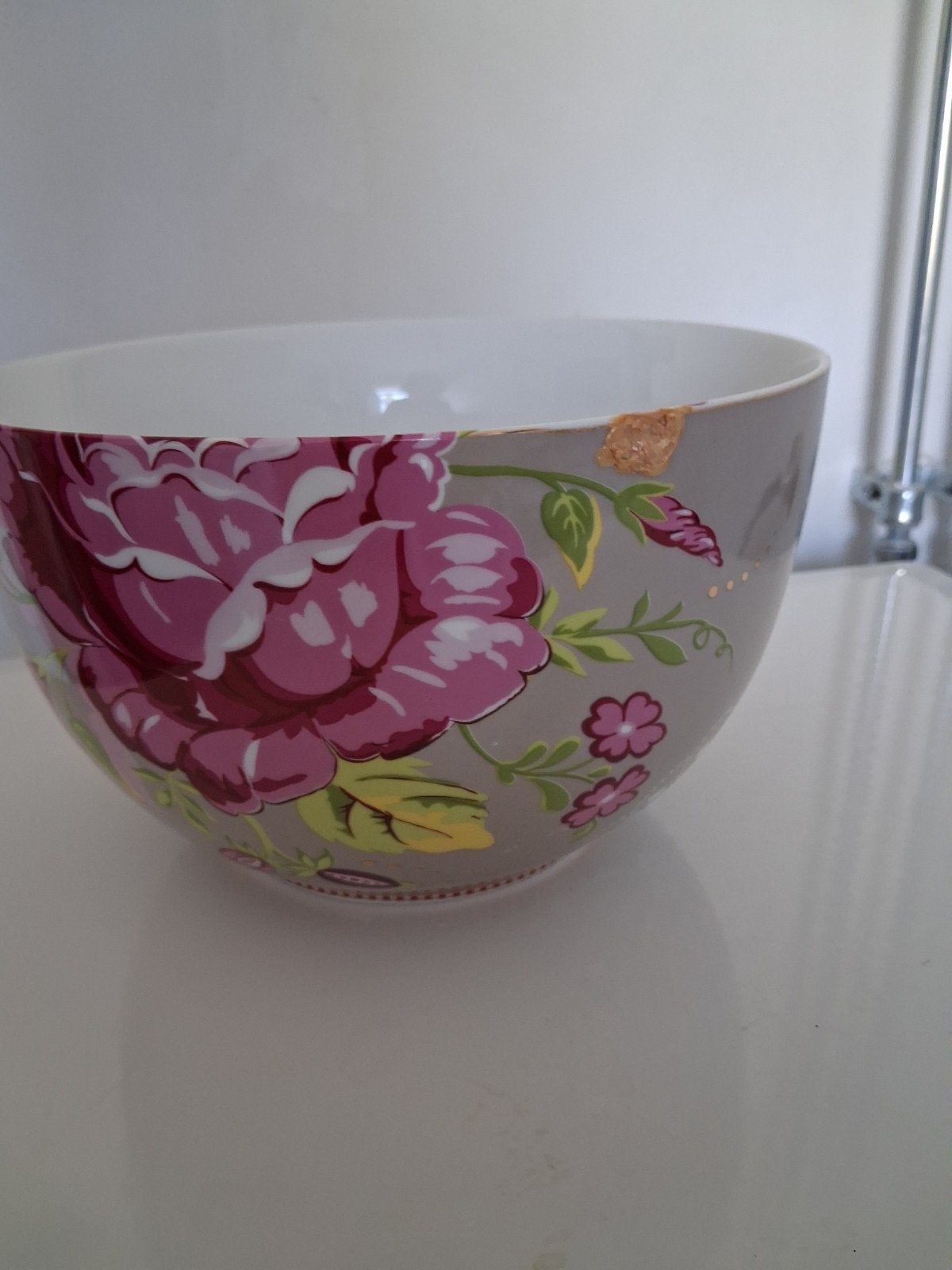 Pip Floral kom 23cm restauratie kintsugi, Ophalen of Verzenden, Porselein, Overige stijlen, Kom(men)