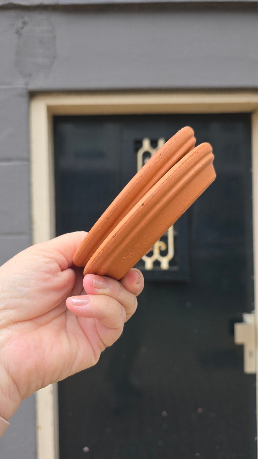 2 terracotta bloempotschotels Ø 10 cm, Ophalen, Rond, Minder dan 25 cm, Minder dan 40 cm