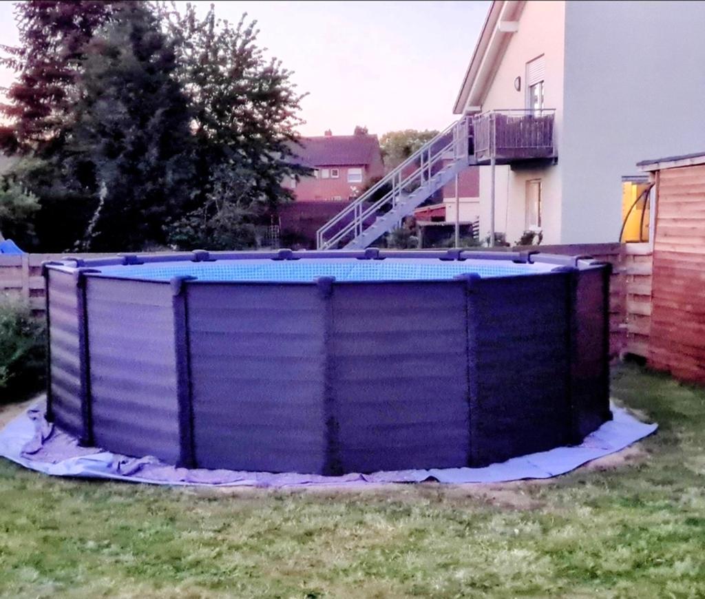 Intex Graphite Panel Zwembad 478x124 cm met zout filter, Ophalen