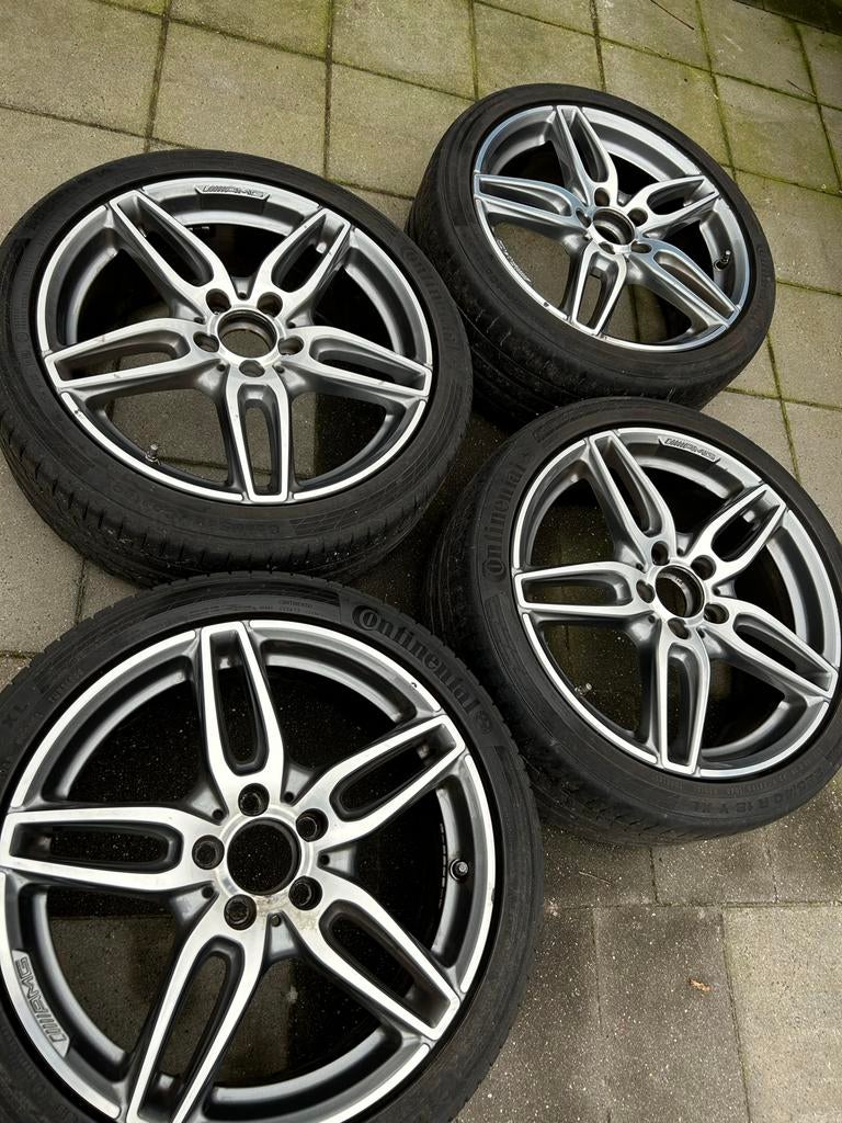 Mercedes 18” AMG Velgen 225/40 R18 Y, Ophalen, 18 inch, Gebruikt, Banden en Velgen