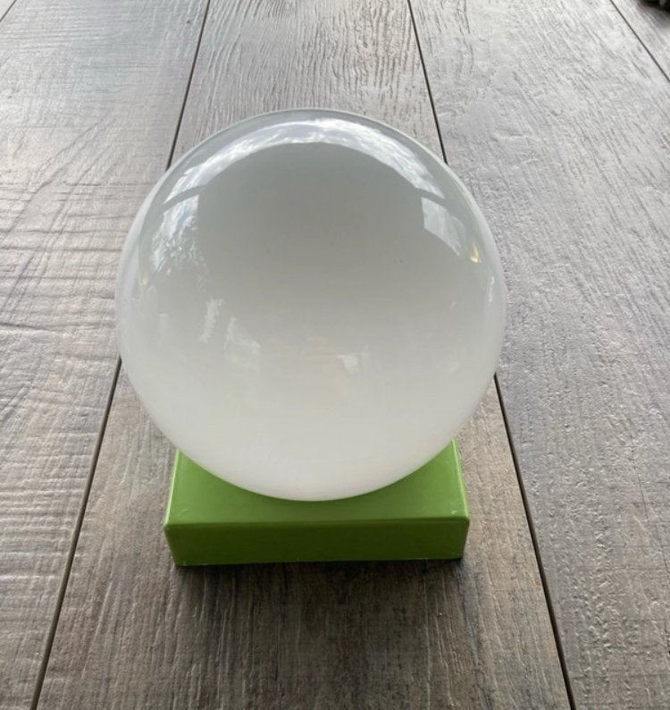 Space age plafondlamp - wandlamp melkglas jaren 70 / groen, Ophalen of Verzenden, Zo goed als nieuw, Kunststof