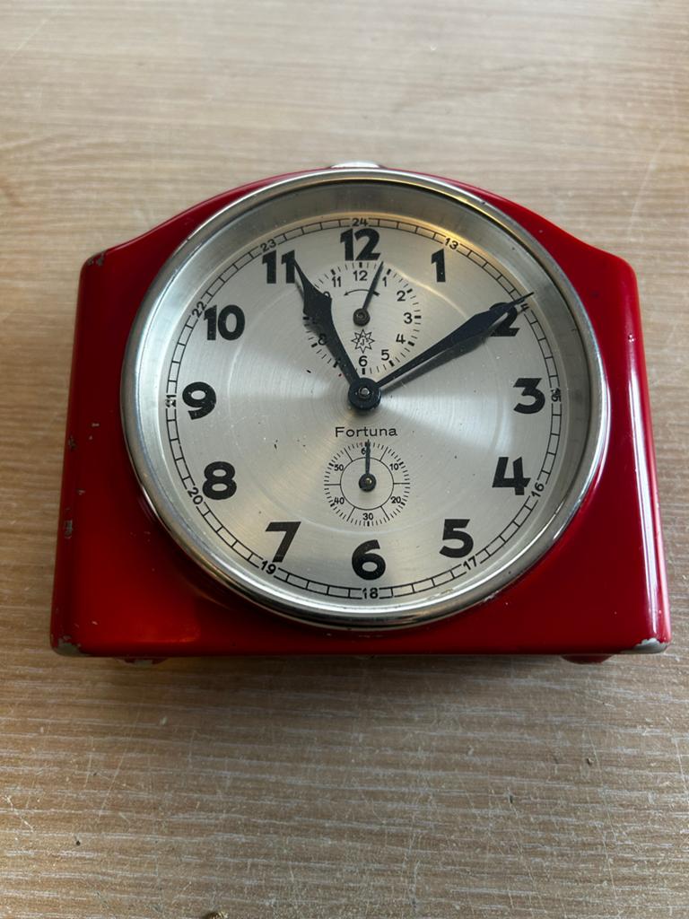 Vintage Junghans Fortuna wekker, Ophalen of Verzenden, Staal, Overige merken, 1960 of later