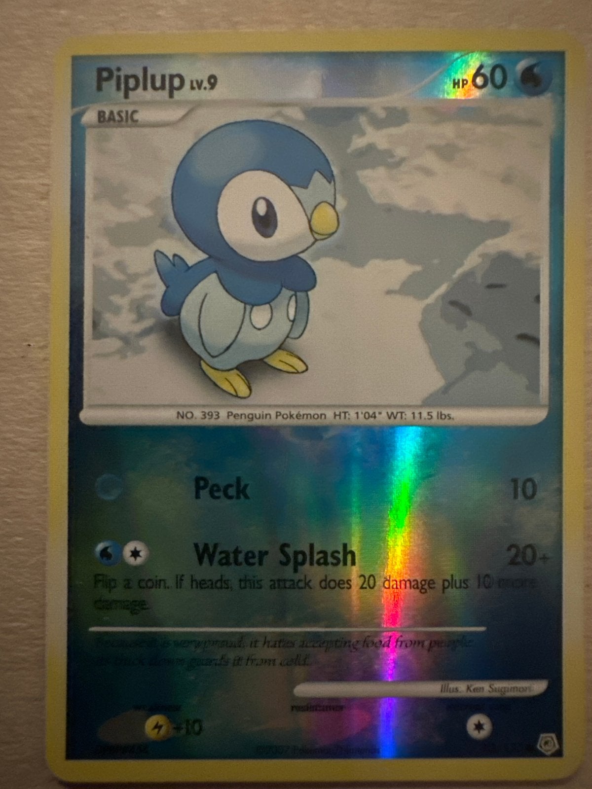 Piplup LV.9 Pokémon Kaart - Foil - Zo goed als nieuw, Hobby en Vrije tijd, Verzamelkaartspellen | Pokémon, Ophalen of Verzenden