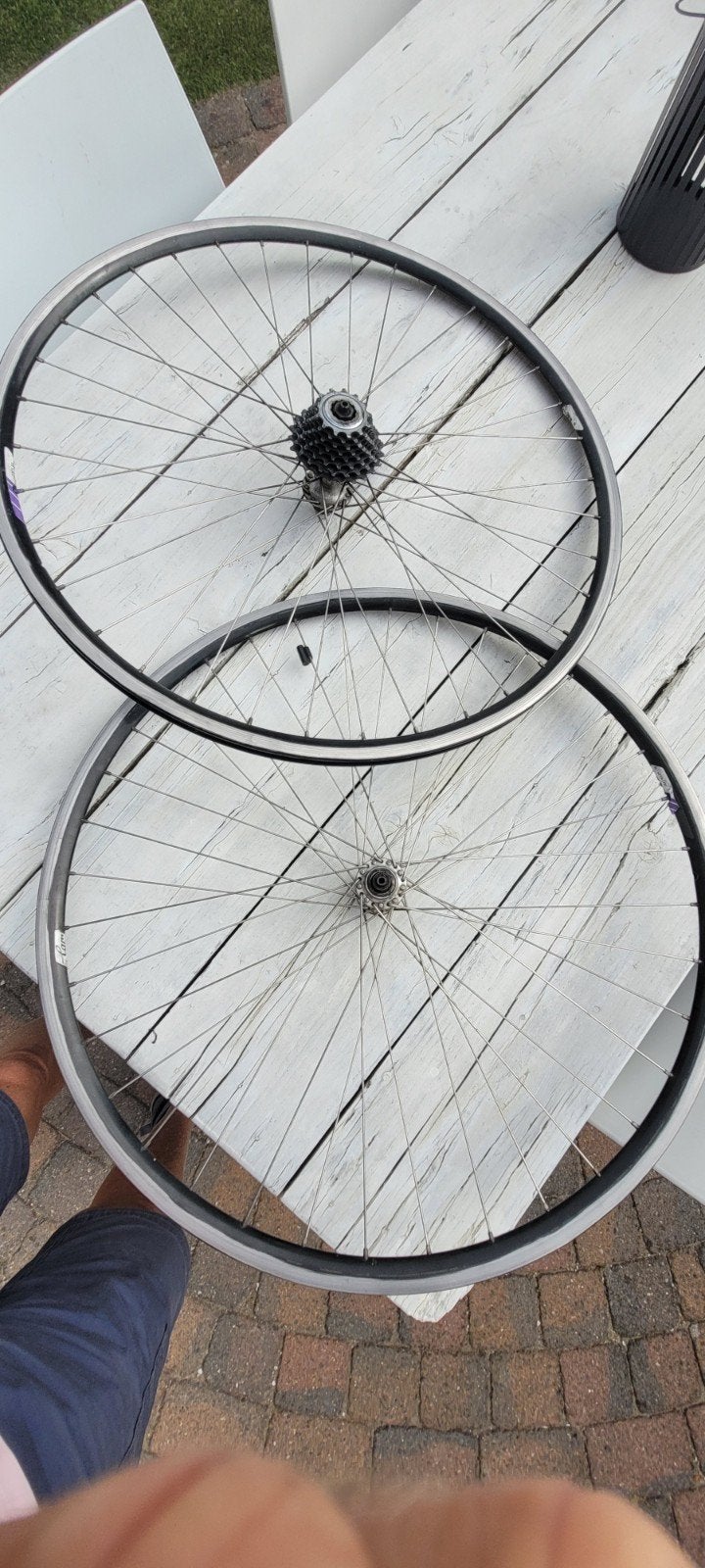 Racefietswielset 28"-622-20mm alu-zwart, Gebruikt, Ophalen, Wiel, Racefiets