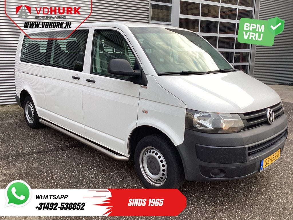 Volkswagen Transporter 2.0 TDI L2 EXPORT MARGE 9 Persoons/ C, Auto's, Bestelauto's, Voorwielaandrijving, Euro 5, Gebruikt, 8 stoelen