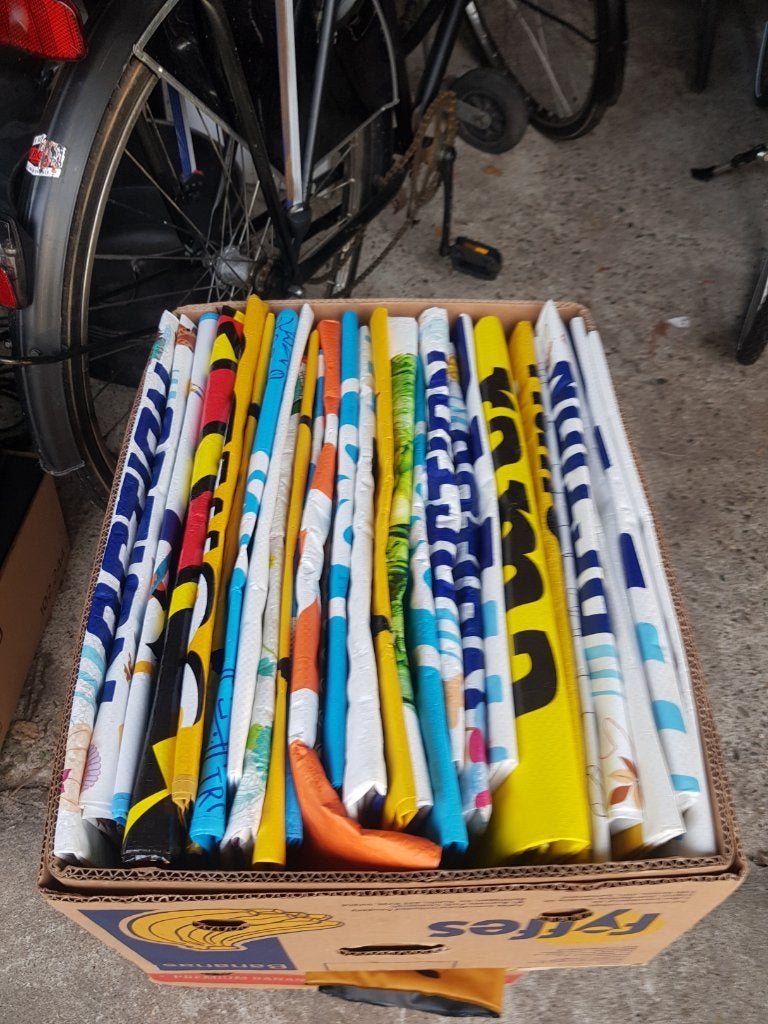 zo goed als nieuwe boodschappen tassen-bananendoos vol, Ophalen of Verzenden, Zo goed als nieuw, Overige kleuren, Shopper