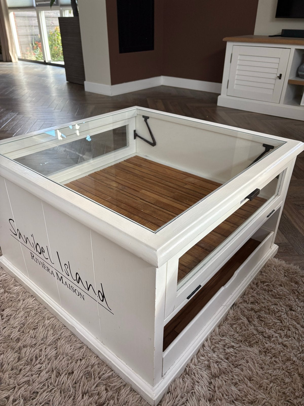 Rivièra Maison Bijzettafel Sanibel Island, Ophalen, Gebruikt, Vierkant, 50 tot 100 cm