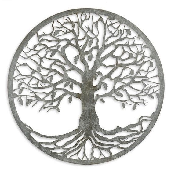 Hele mooie ijzeren ornament wanddecoratie levens boom., Ophalen, Nieuw