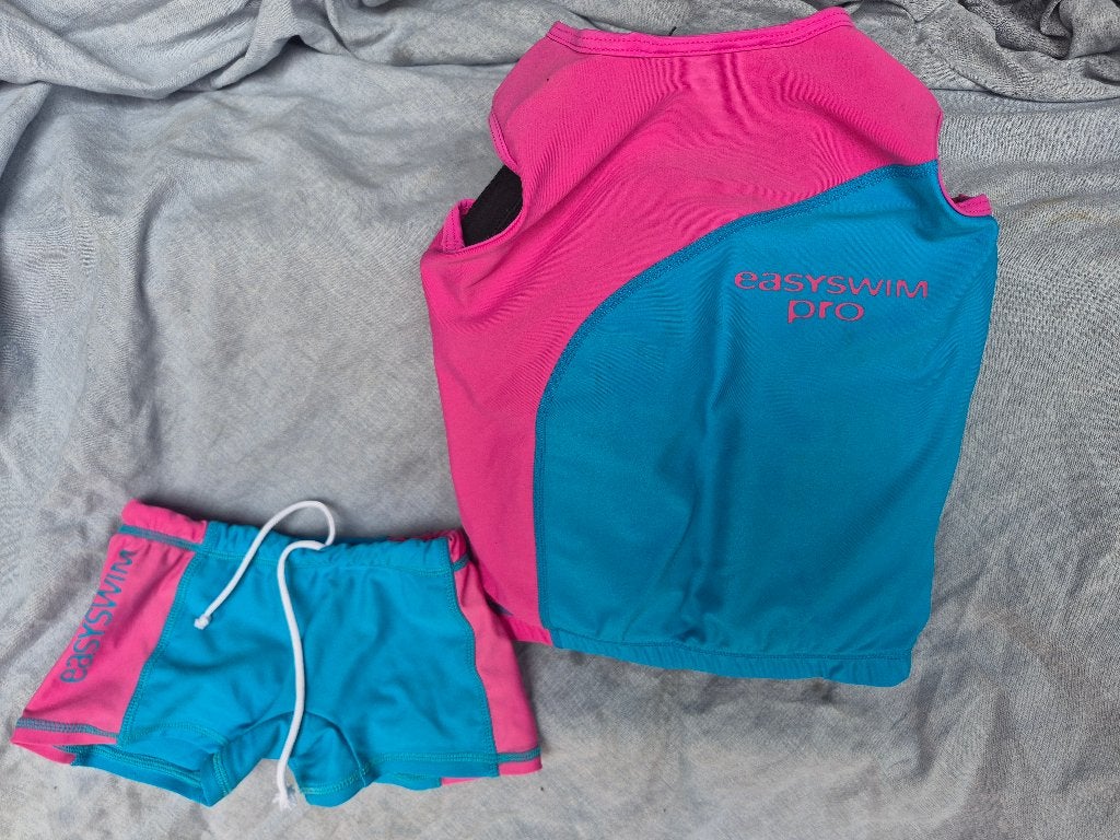 Roze blauw EasySwim Pro zwemvest, drijfvest zwemles,, Ophalen, Zo goed als nieuw, Kind, Reddingsvest of Zwemvest