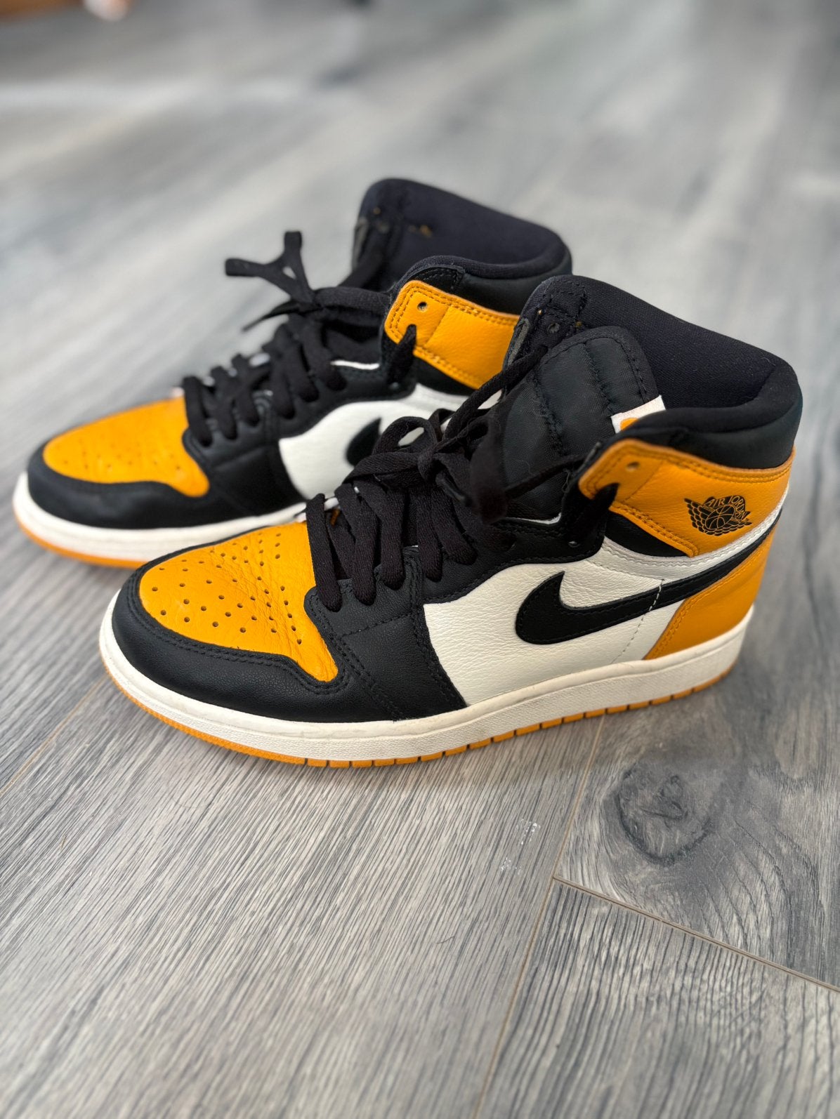 Air Jordan 1 Retro High OG Yellow Toe maat 39, Ophalen of Verzenden, Zo goed als nieuw, Geel, Sneakers of Gympen
