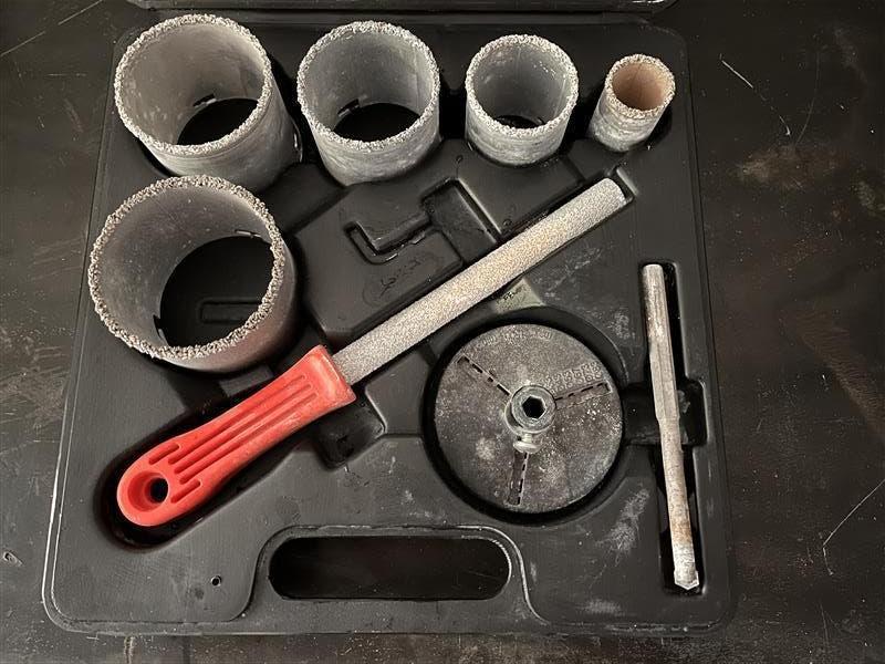 Tegelboor set Easy Gres, Ophalen, Gebruikt