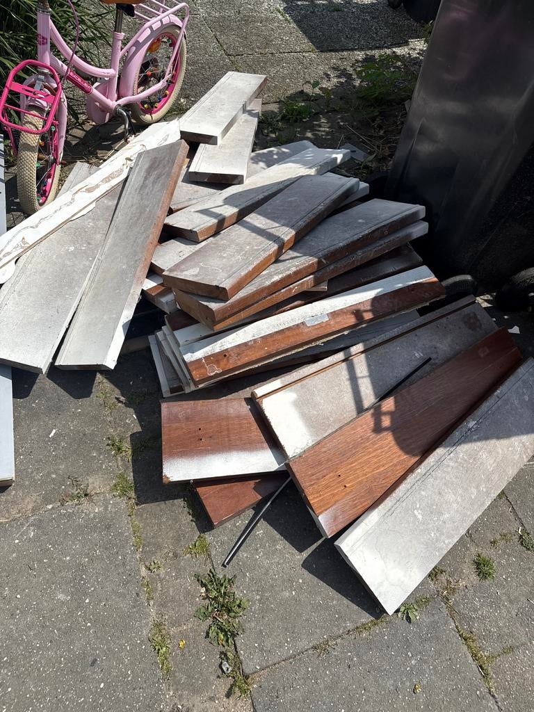 Maranti traptreden 20x80x3.5 cm - 33 stuks, Ophalen, Gebruikt, 25 tot 50 mm, Overige typen