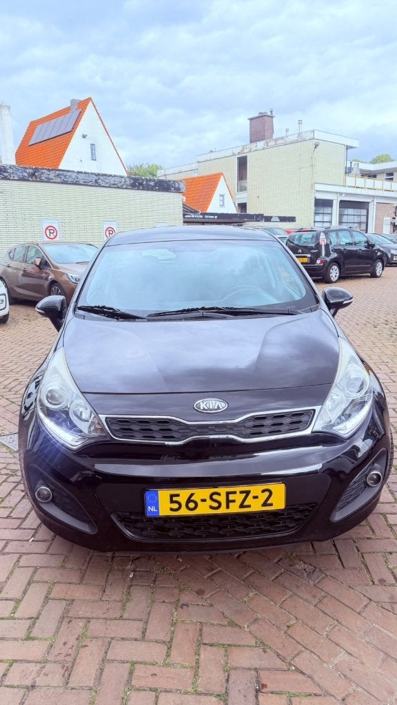 Kia Rio 1.2 I 5DRS 2011 Zwart +AIRCO+ NIEUW APK, Auto's, Euro 5, 4 cilinders, Origineel Nederlands, Bedrijf