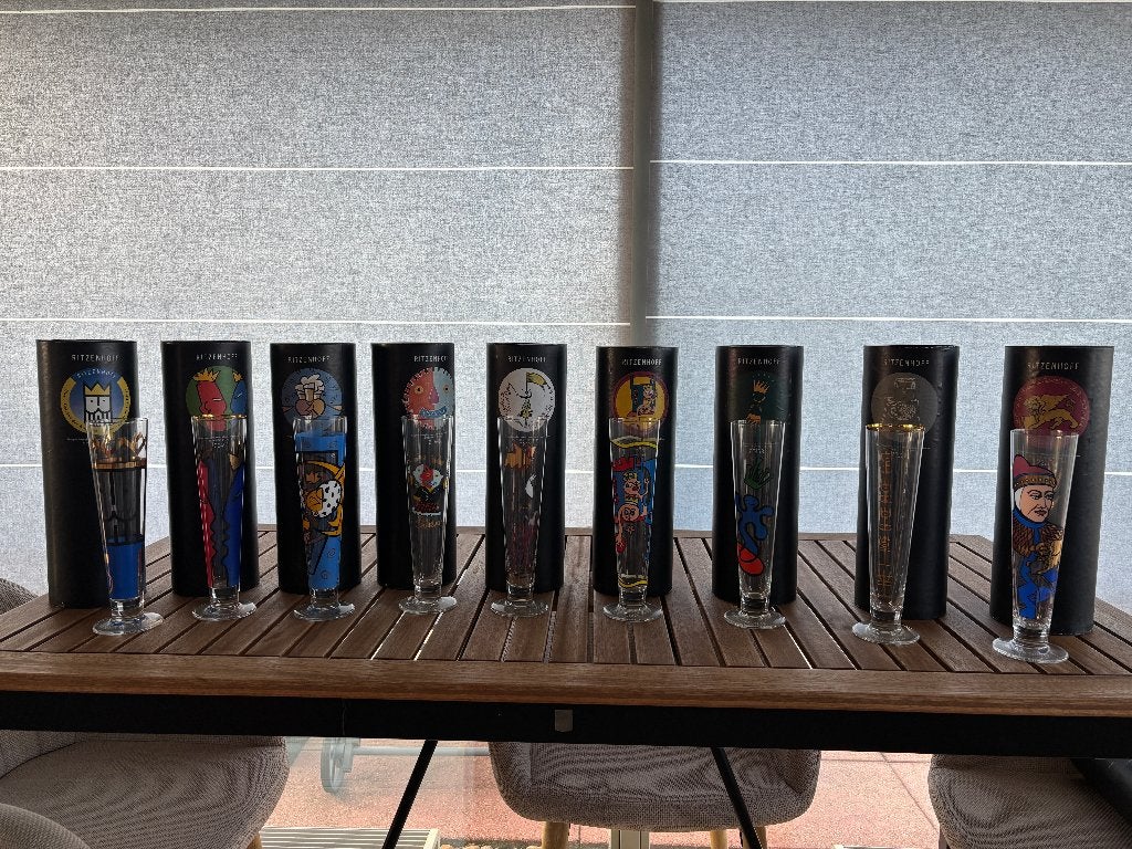 Ritzenhoff Design Kunstglazen - Bierglazen Collectie, Ophalen, Zo goed als nieuw, Bierglas