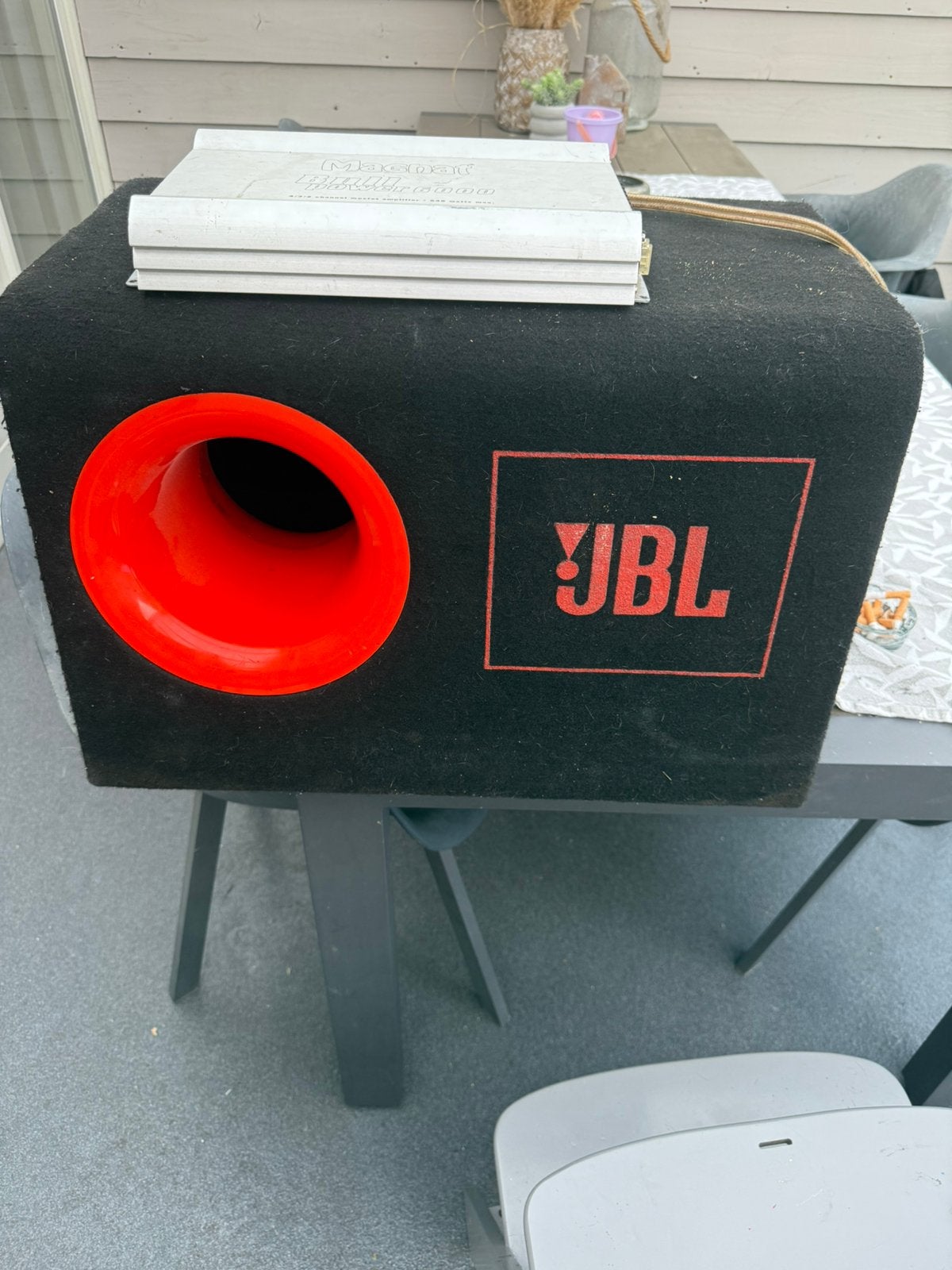 Subwoofer JBL en versterker, Ophalen, Gebruikt