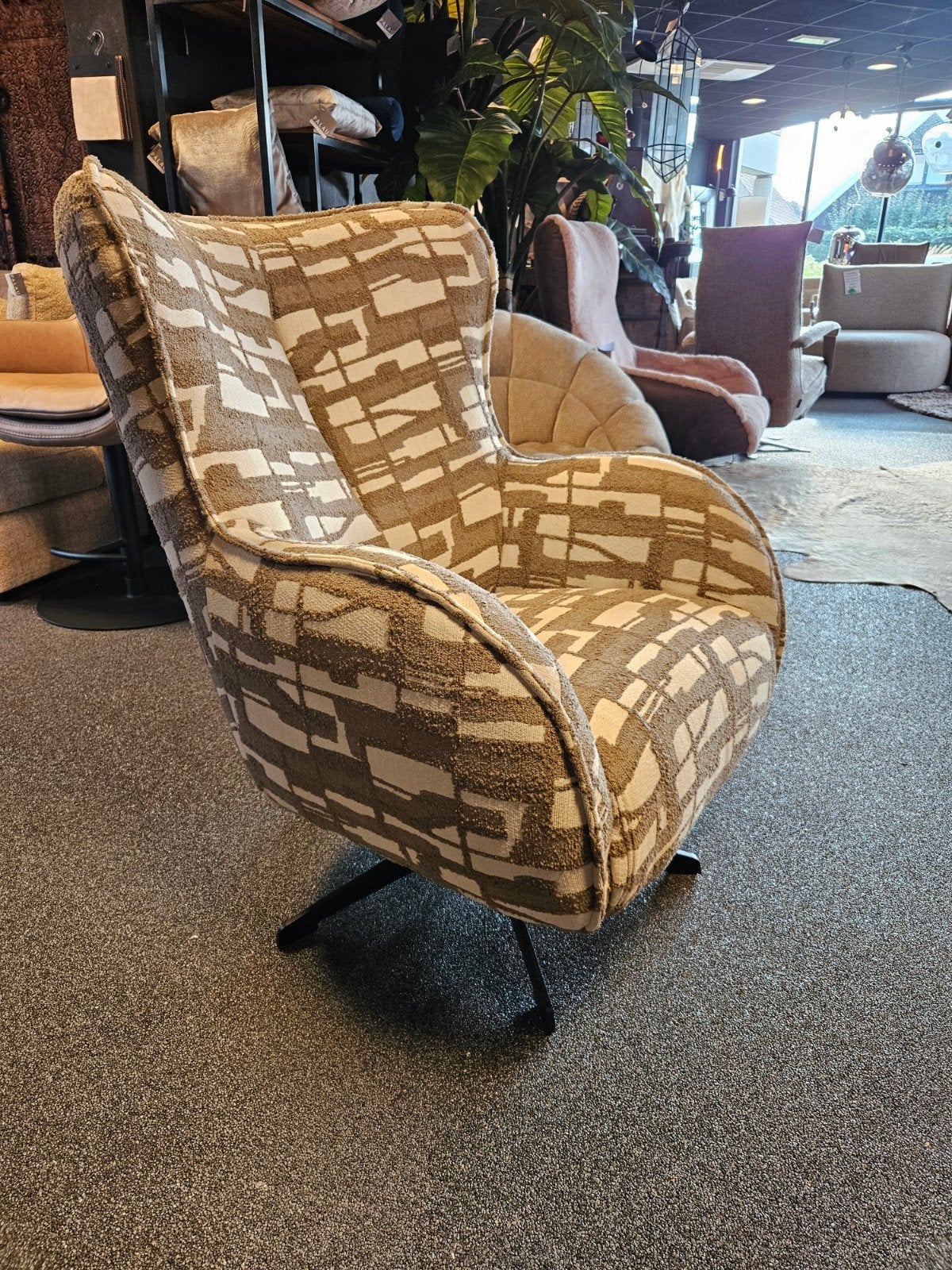 draaifauteuil EMMY, Ophalen of Verzenden, Nieuw, 75 tot 100 cm, Stof