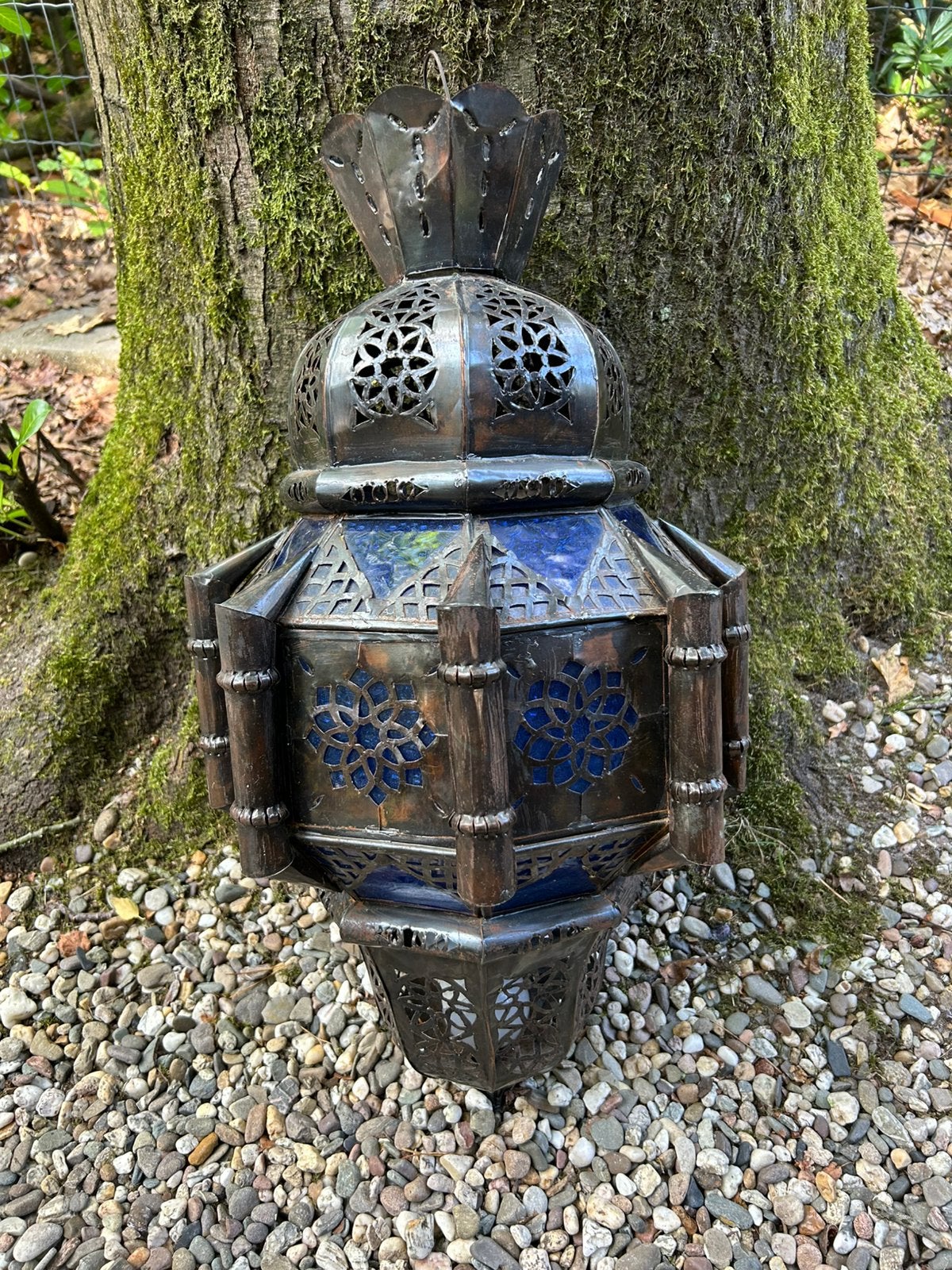 Grote Oosterse lamp, Huis en Inrichting, Ophalen, Gebruikt, Glas