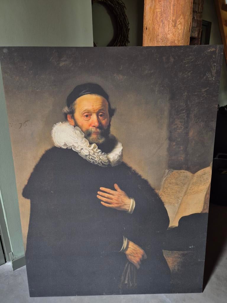 Oude Meester Portret Schilderij - Man met Plissé Kraag, Antiek en Kunst, Kunst | Schilderijen | Klassiek, Ophalen of Verzenden