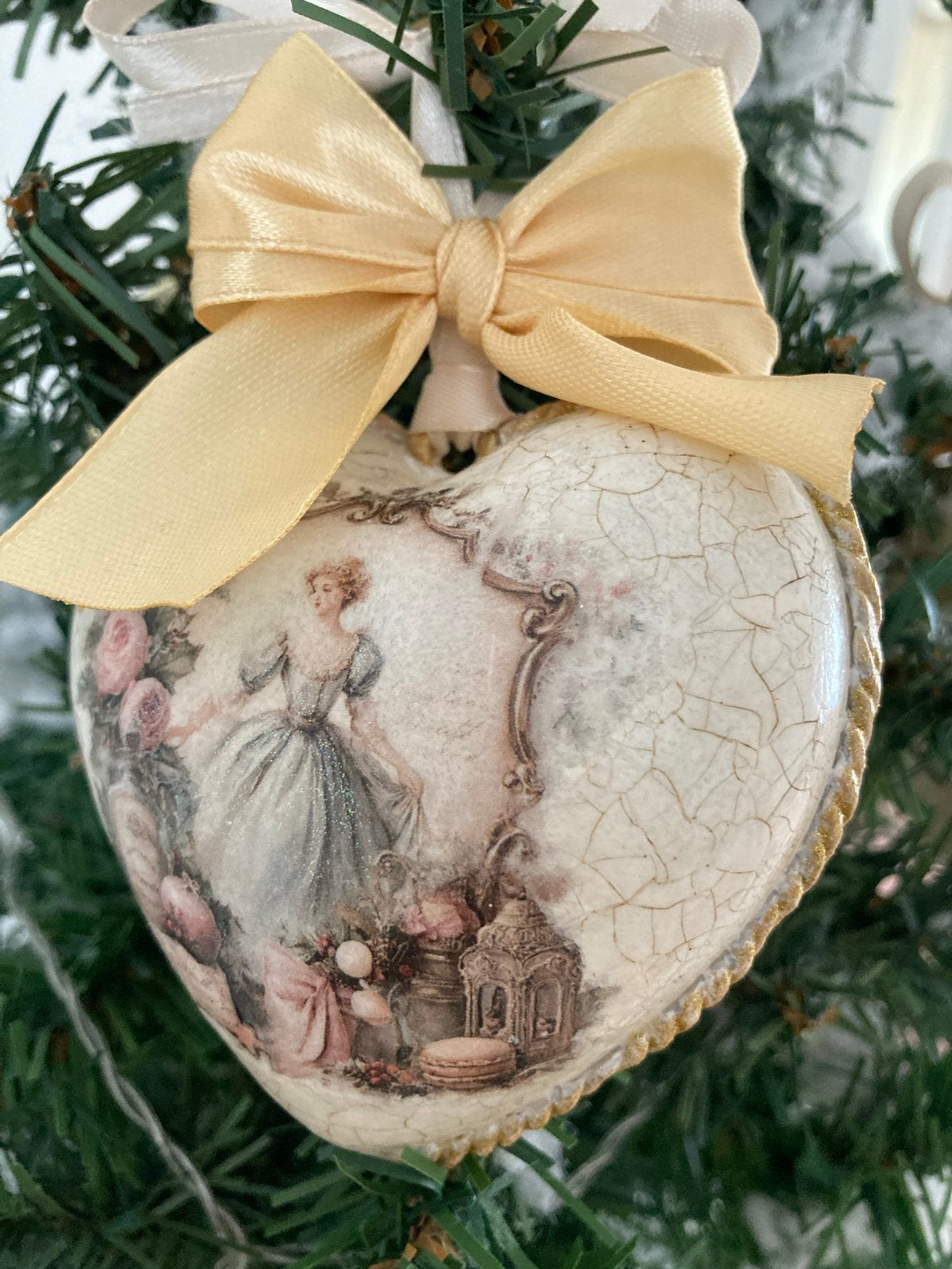Kerstdecoratie hartje kerstbal handgemaakt danseres, Verzenden, Nieuw
