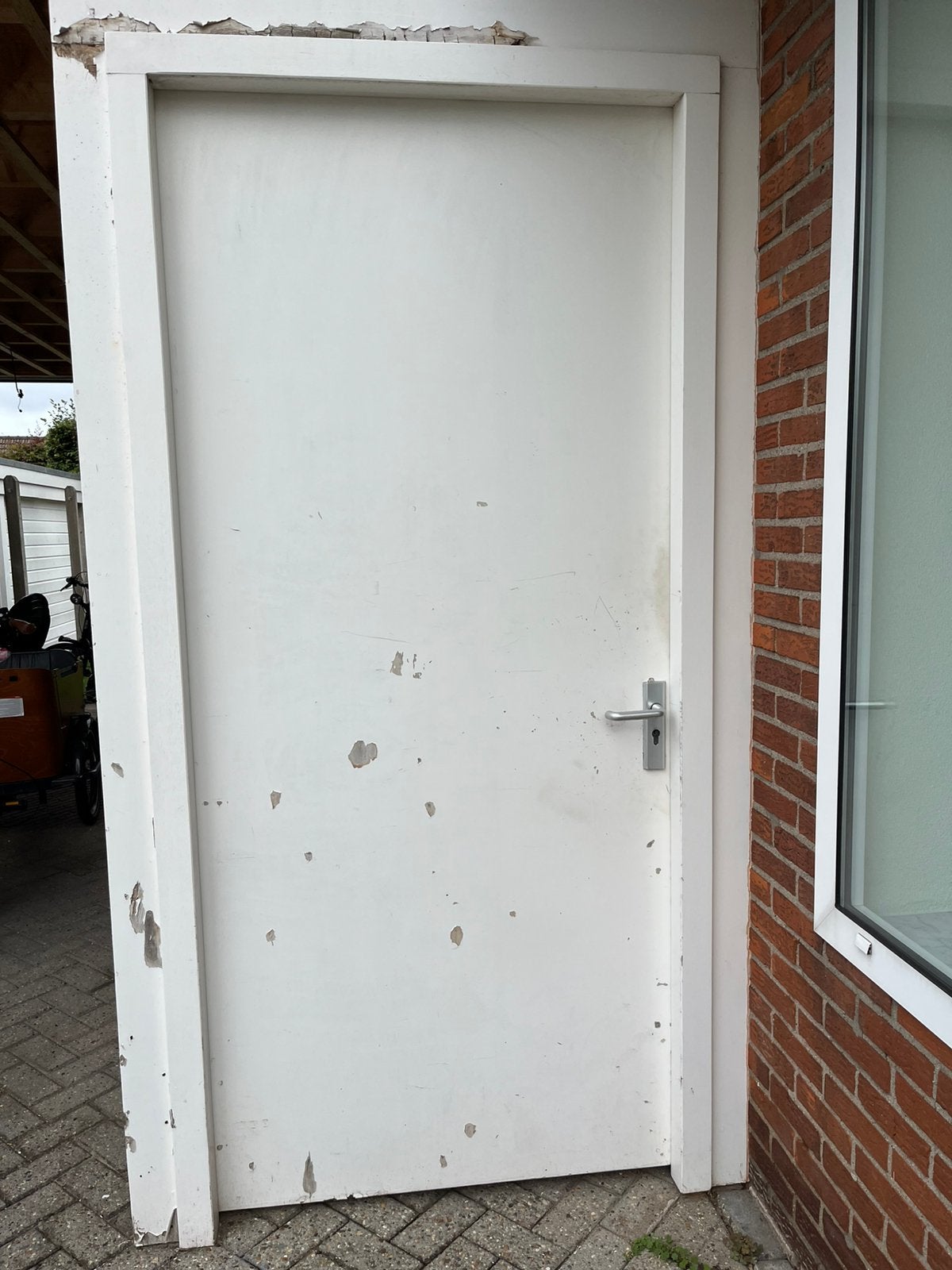 Houten deur 230x103, Gebruikt, 215 cm of meer, Buitendeur, Hout