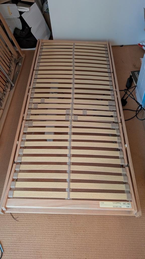 Set van 2 Lattenbodems met motor 90x200 -  verstelbaar, Huis en Inrichting, Slaapkamer | Matrassen en Bedbodems, Ophalen, Gebruikt