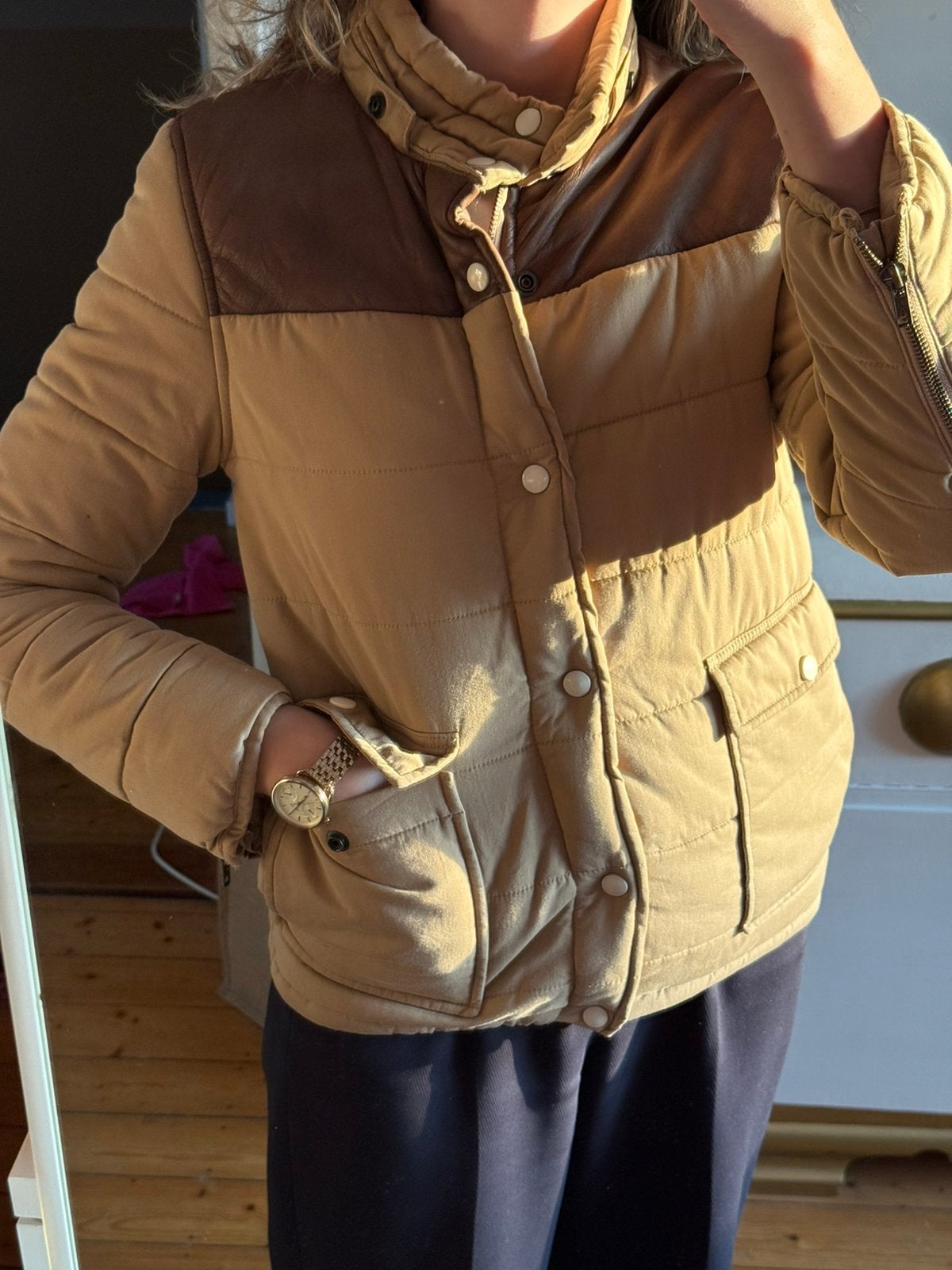 A.P.C. beige jas capuchon maat XS, Ophalen of Verzenden, Zo goed als nieuw, Maat 34 (XS) of kleiner, Beige