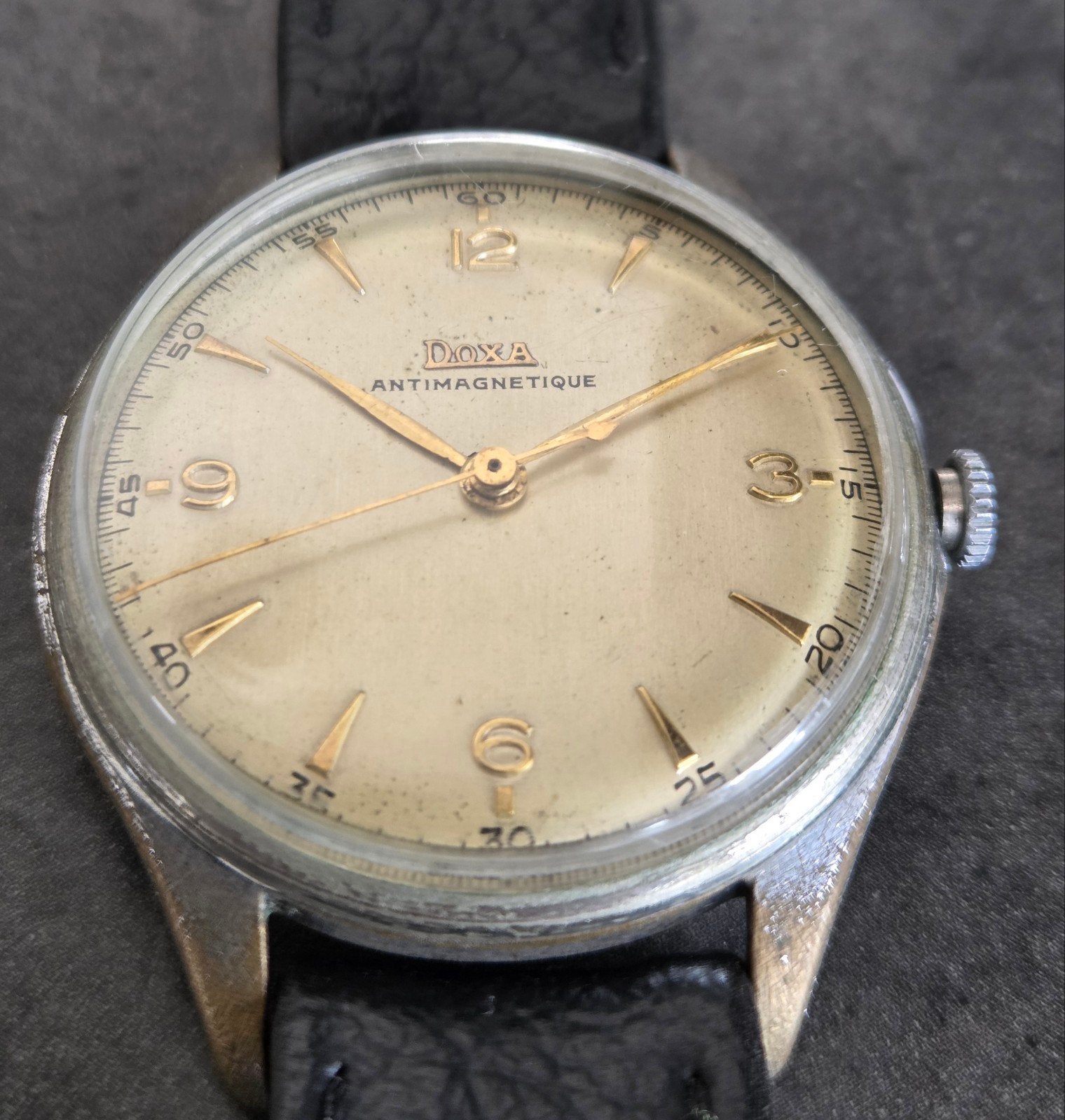 Doxa
Herenhorloge jaren 60, jumbo, Overige merken, Staal, Met bandje, Polshorloge