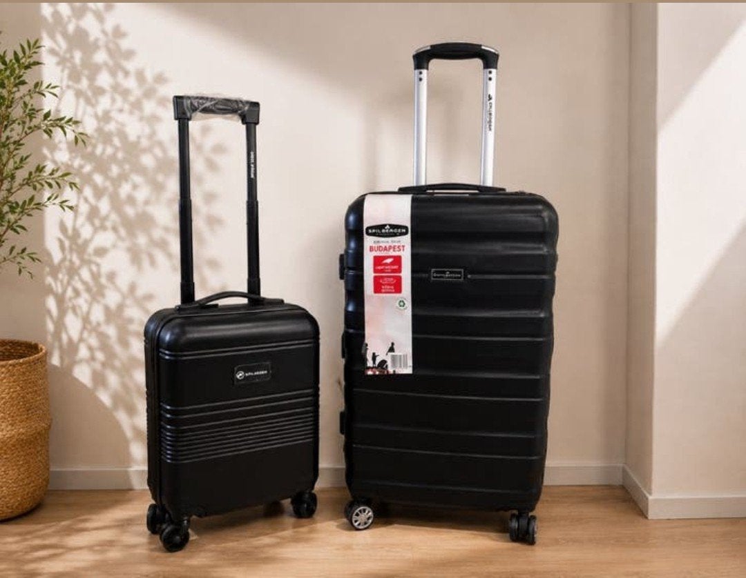 2 NIEUWE koffers set – handbagage + ruimbagage, 50 tot 60 cm, Hard kunststof, Nieuw, Minder dan 35 cm