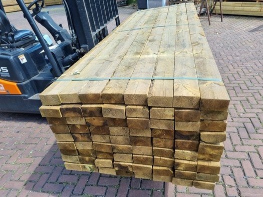 Grenen Balkhout geïmpregneerd 6.3x12.5 cm, Tuin en Terras, Ophalen, Nieuw, 250 cm of meer, Balken