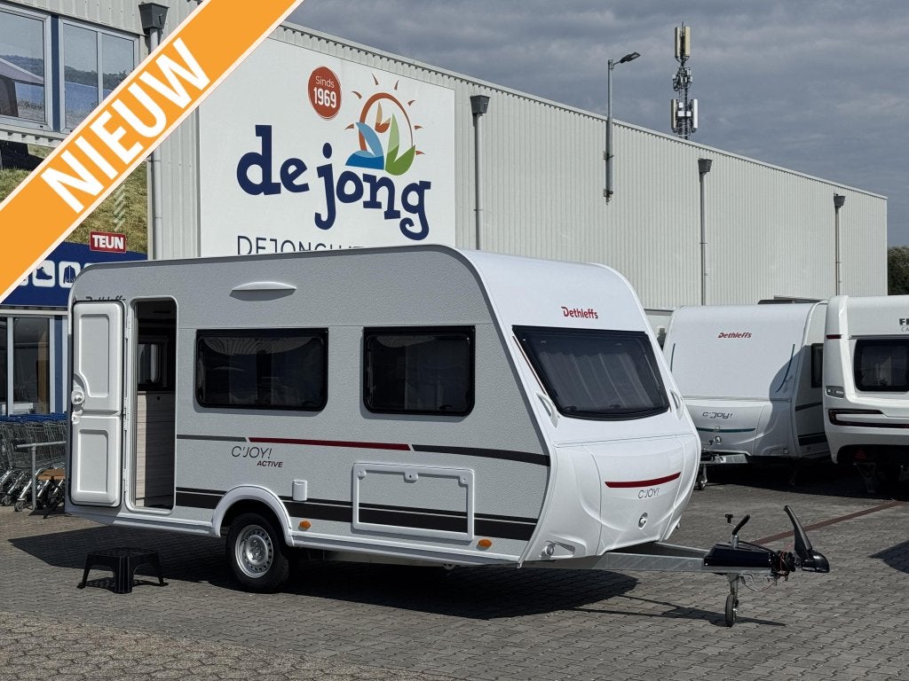 Dethleffs C'Joy 420 QSH, Caravans en Kamperen, Schokbreker, Bedrijf, Treinzit, Tot en met 3