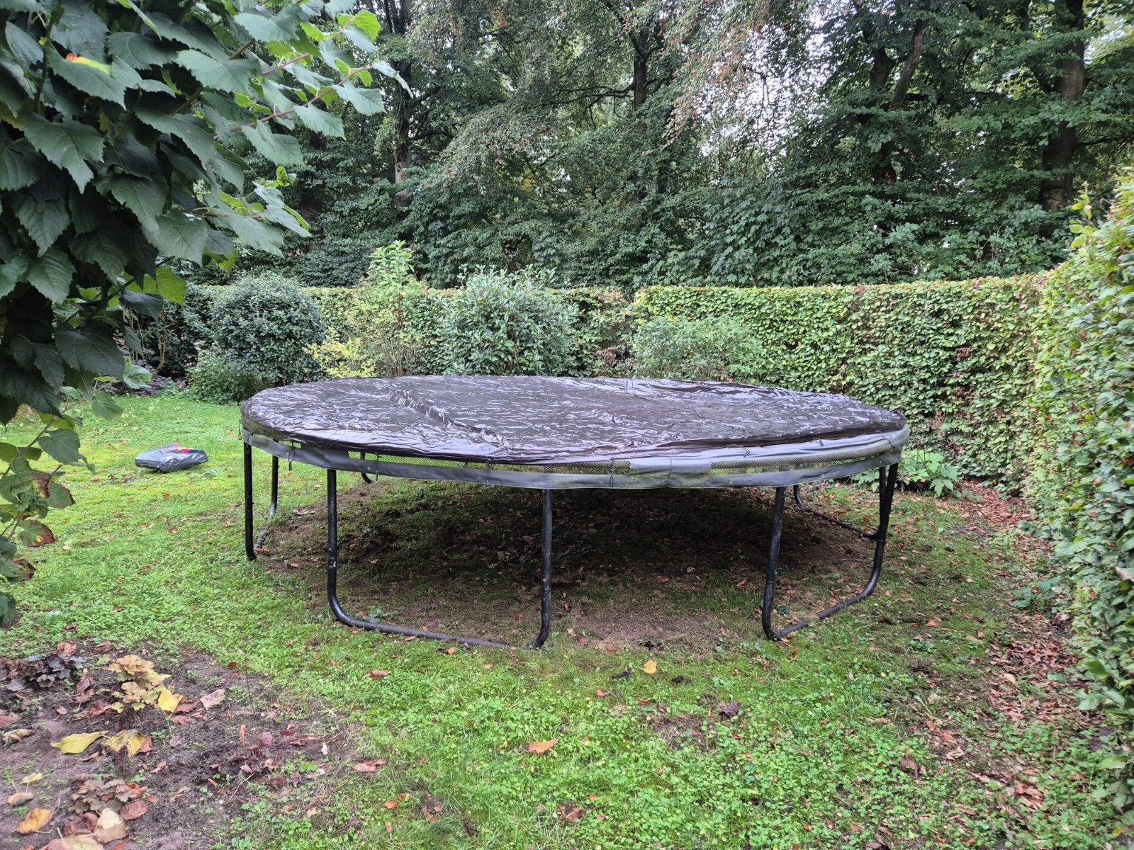 trampoline 480cm met afdekhoes, Ophalen, Gebruikt