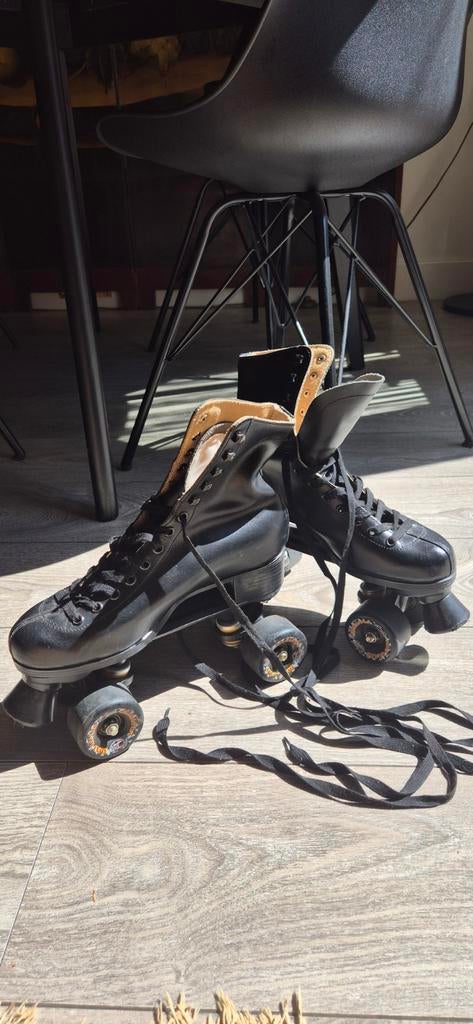 RSI Quad Rollerskates Zwart Leer Jaren '90 Rollerdisco, Ophalen of Verzenden, Gebruikt, Dames