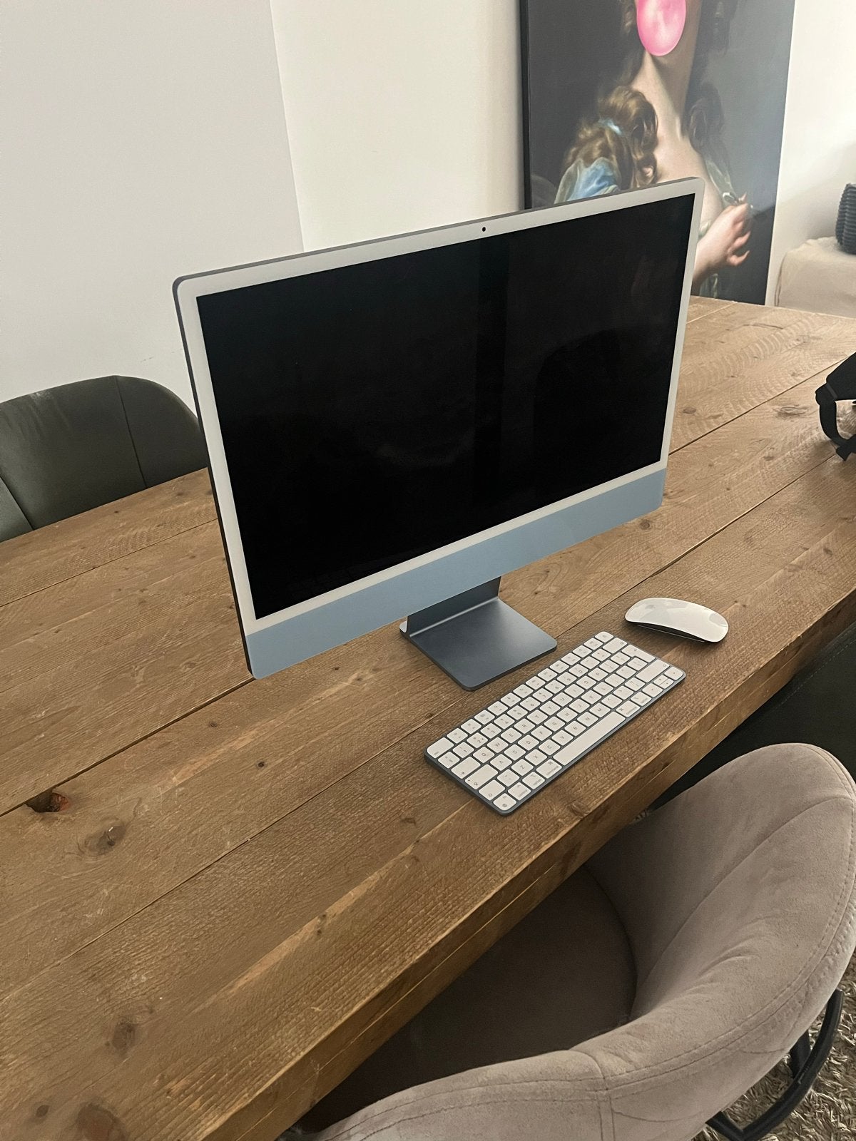 Apple iMac 24 inch M3 256GB Blauw – Nieuwstaat + Factuur, Computers en Software, 2 tot 3 Ghz, IMac, Zo goed als nieuw, 8 GB