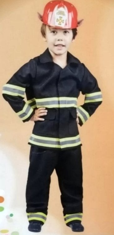 Brandweerman verkleedpak + Helm mt 146, Ophalen of Verzenden, Nieuw, 146 t/m 152, Jongen of Meisje