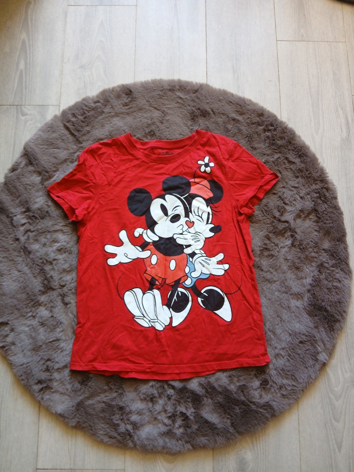rood dames t-shirt met Mickey en minnie mouse maat XS, Primark, Ophalen of Verzenden, Korte mouw, Maat 34 (XS) of kleiner