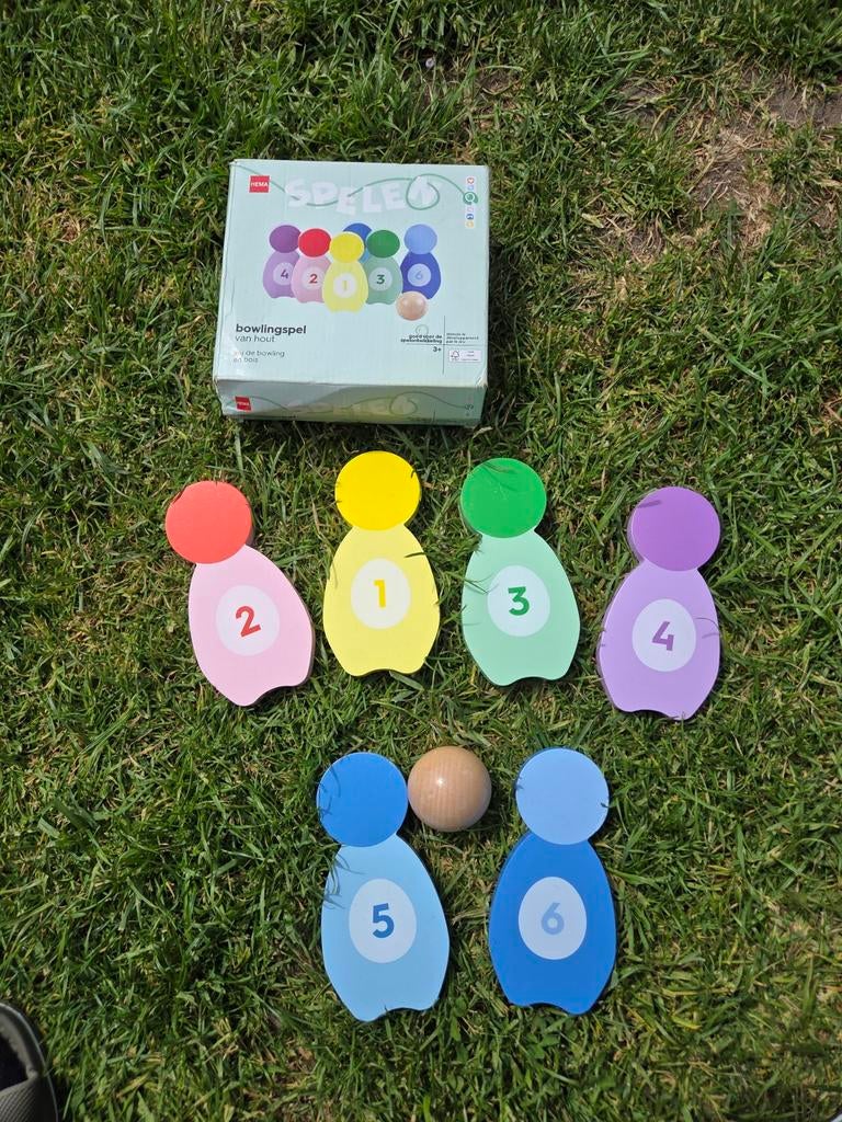 HEMA bowlingspel /  houten bowling set, Ophalen of Verzenden, Gebruikt