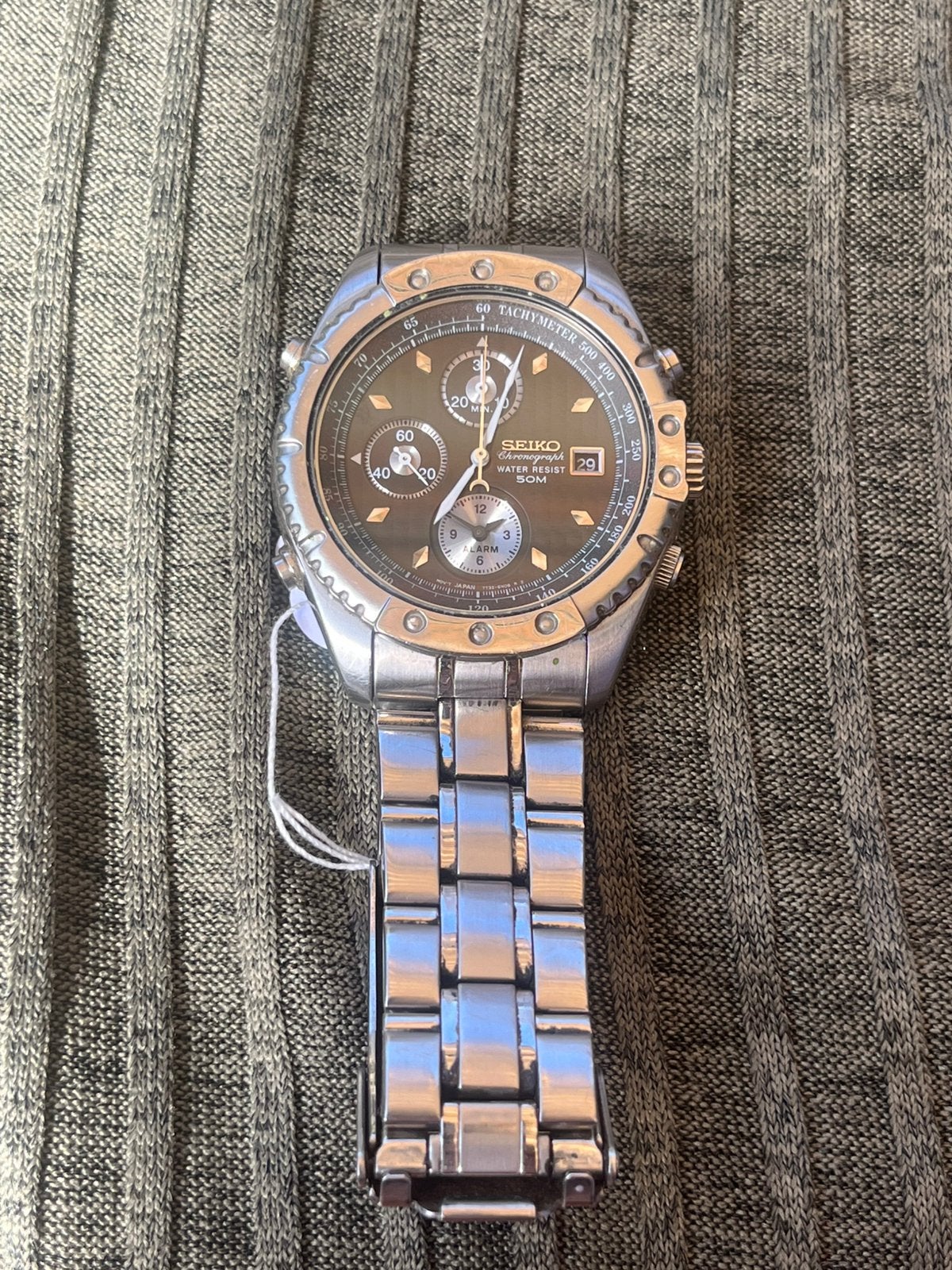 vintage Seiko Chronograph 7T32-6K70, Ophalen of Verzenden, Zo goed als nieuw, Staal, Seiko
