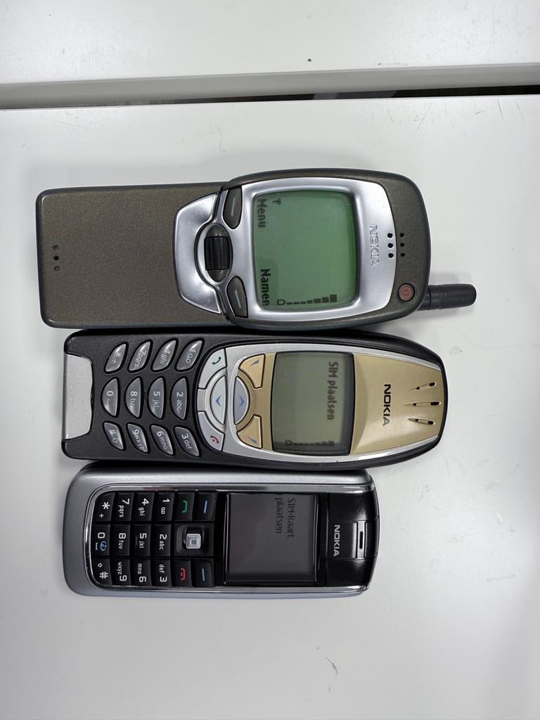 Drie Nokia telefoons, Telecommunicatie, Mobiele telefoons | Nokia, Gebruikt, Overige kleuren, Geen camera, Fysiek toetsenbord