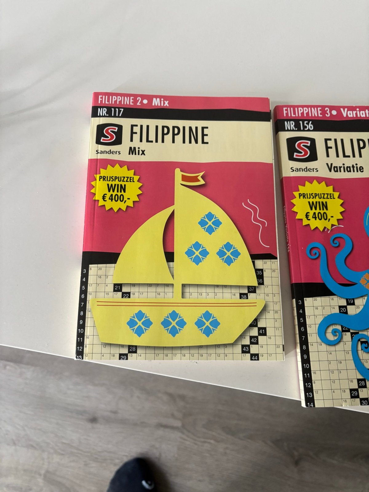 Filippine Puzzelboeken - Mix & Variatie (2 stuks), Hobby en Vrije tijd, Denksport en Puzzels, Ophalen of Verzenden, Gebruikt, Puzzelboek