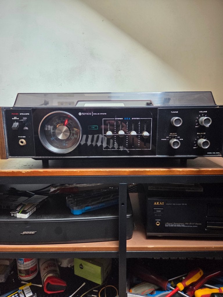 JVC NIVICO MSL-501E Vintage stereo set met platenspeler 1971, Ophalen, Zo goed als nieuw, Tuner of Radio, JVC