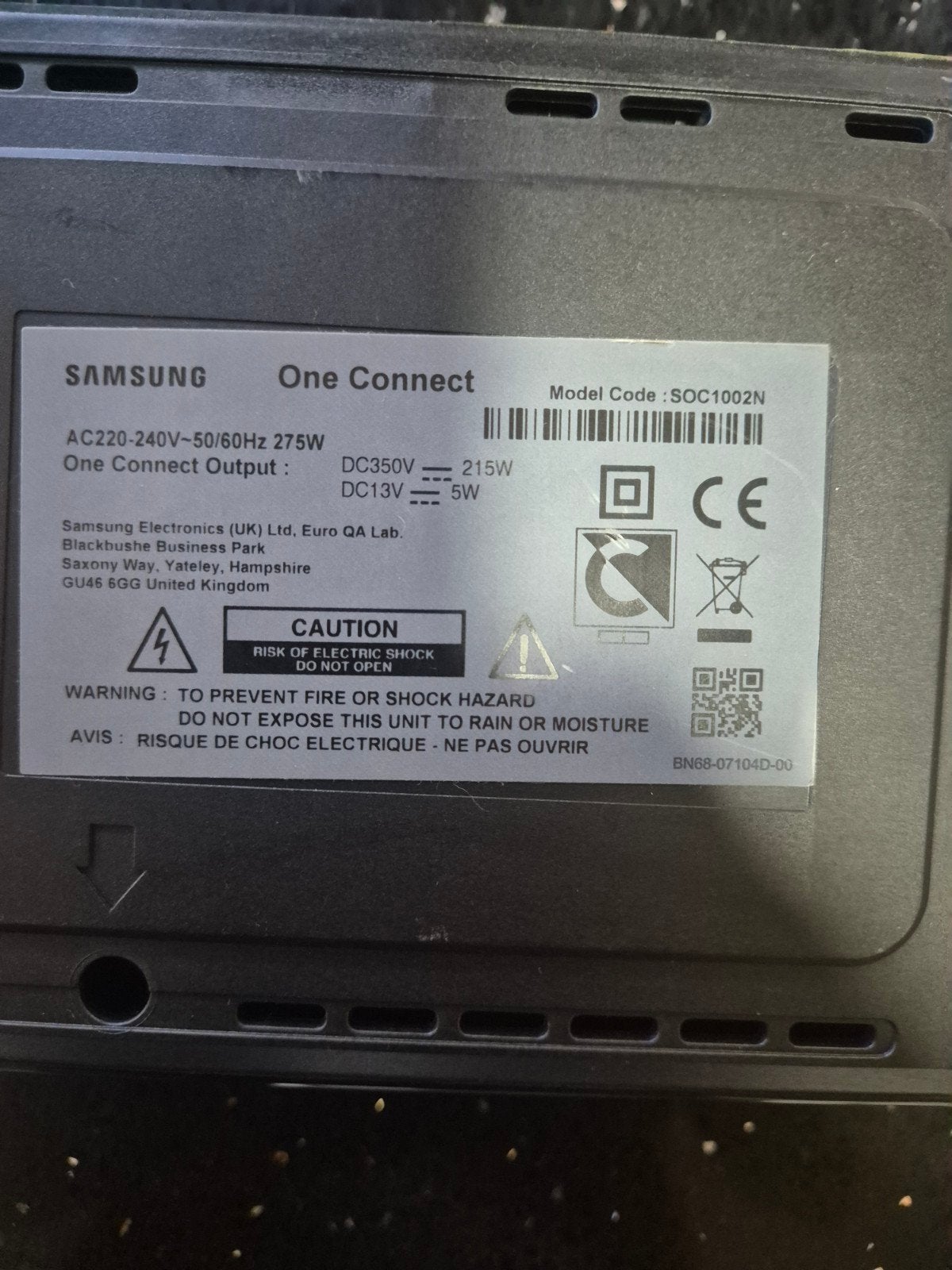 Samsung One Connect Box SOC1002N - 65Q7/Q8, Ophalen of Verzenden