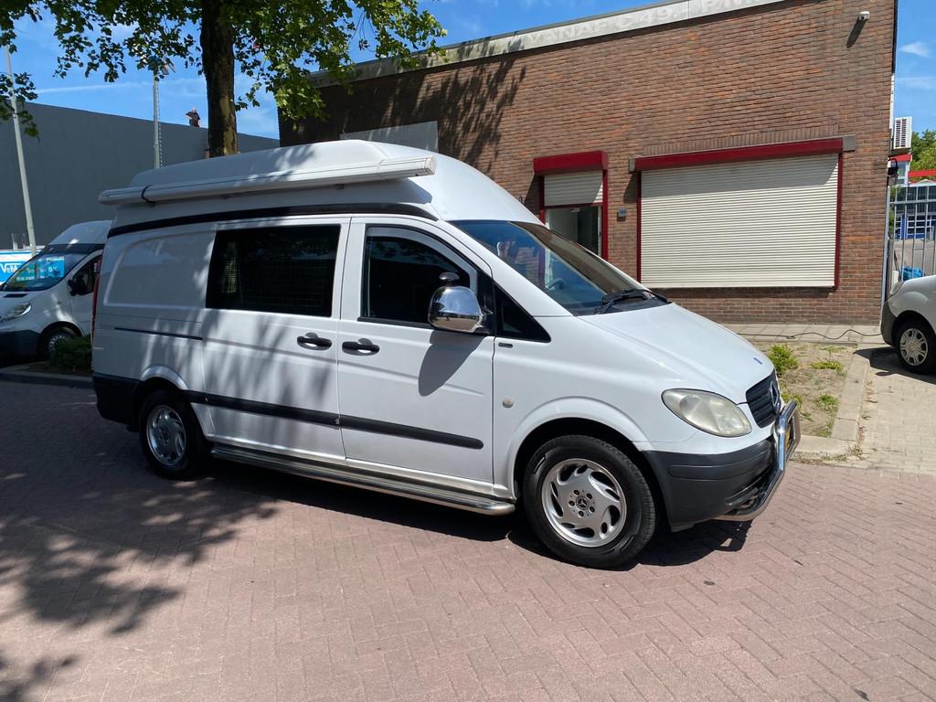 Mercedes-Benz Vito Camper * Airco * APK 5-6-2026 * Mag Alle, Gebruikt, Zwart, Wit, Bedrijf