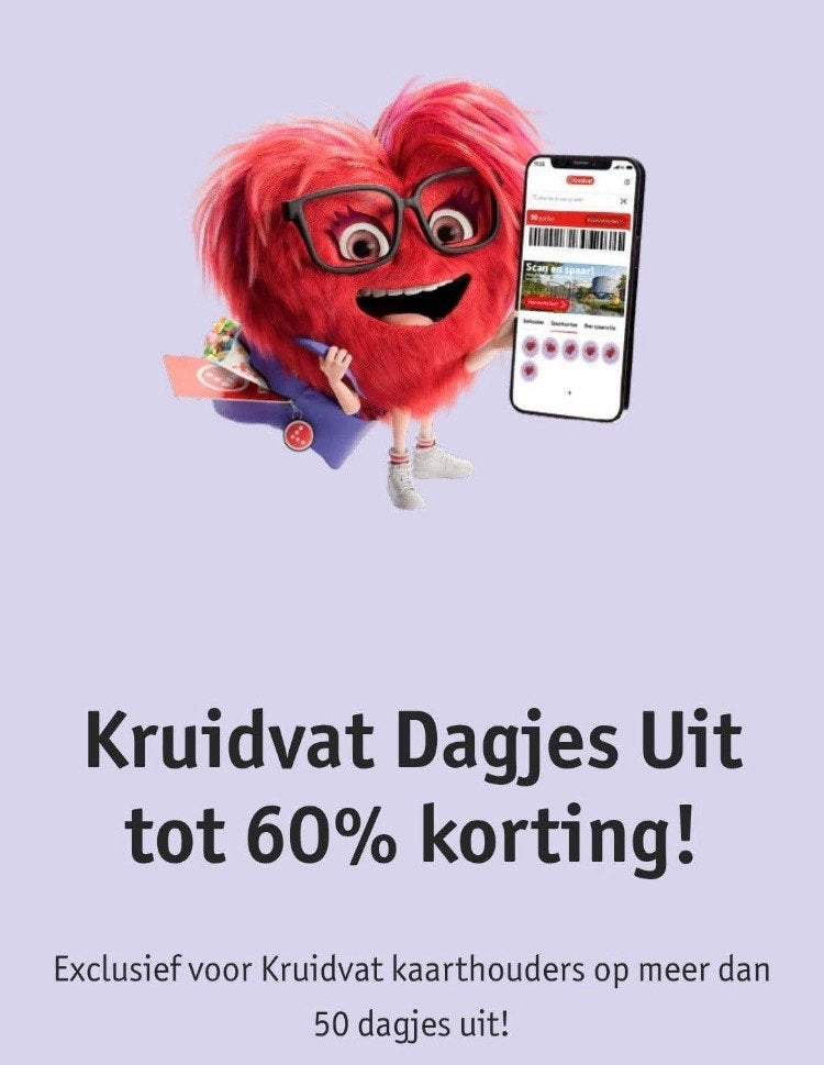 Vouchercode dagje uit kruidvat, Tickets en Kaartjes, Drie personen of meer, Kortingsbon