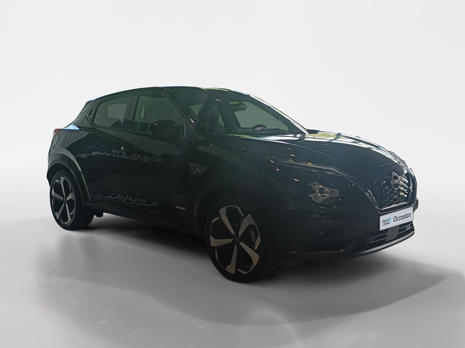 Nissan Juke HYBRID143 TEKNA Auto |Automaat| Lederen bekledin, Auto's, 1300 kg, Gebruikt, Leder en Stof, Zwart