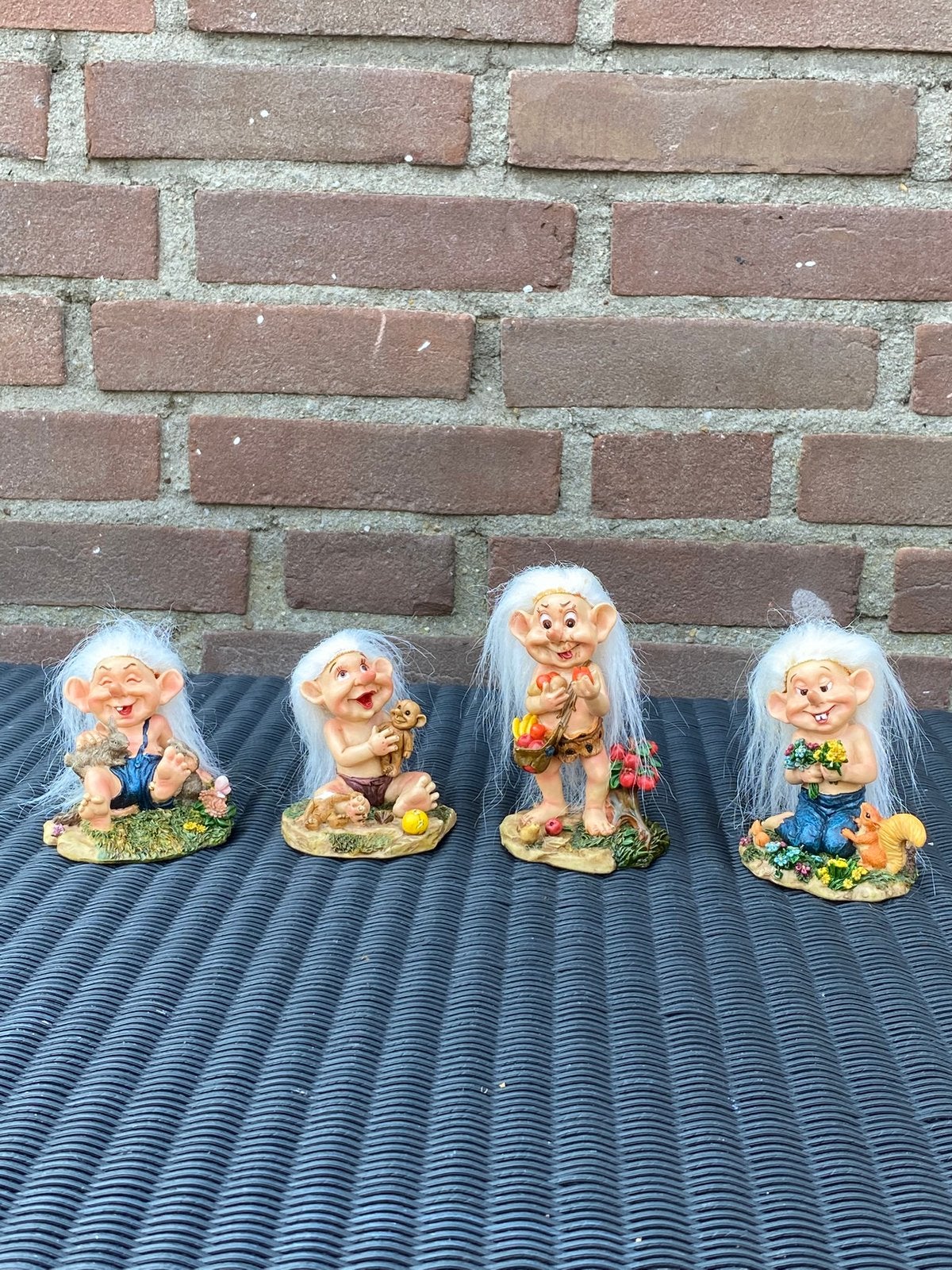 4x Trolls beeldjes, hand geschilderd, 'Veronese Design’, Antiek en Kunst, Ophalen of Verzenden