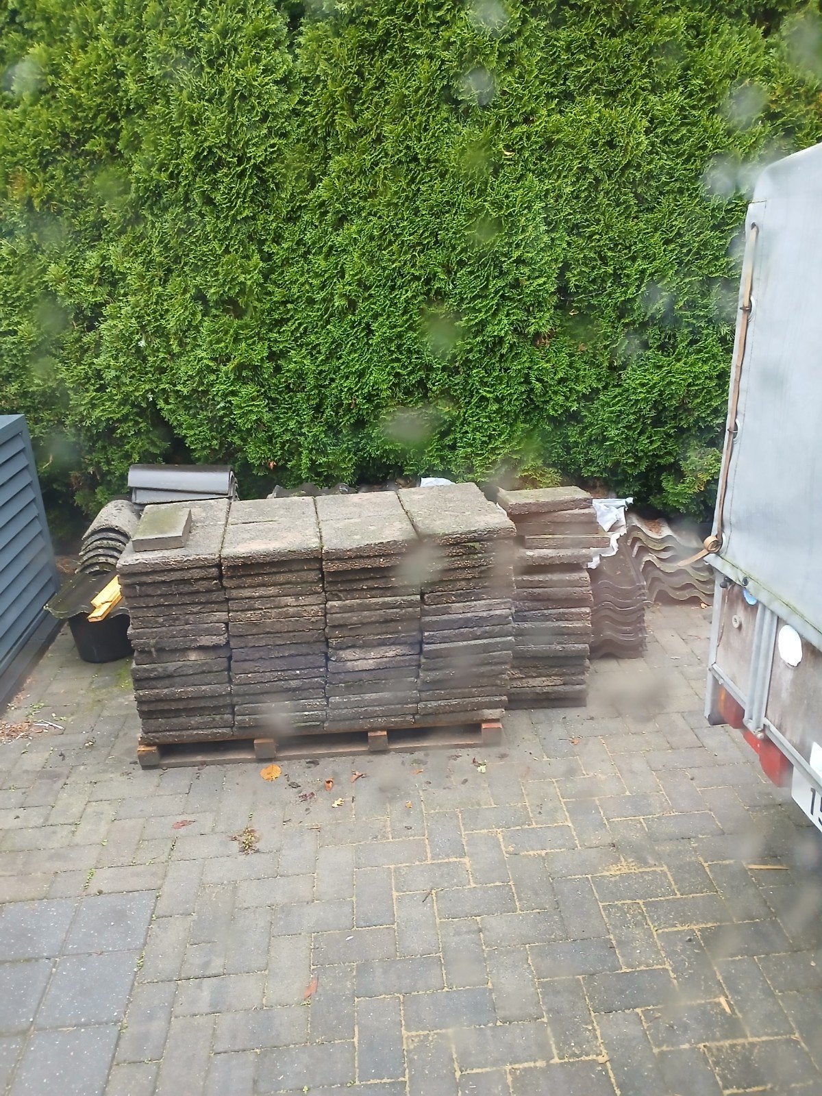 betontegels 30x30x4, Ophalen, Gebruikt, Beton, Terrastegels