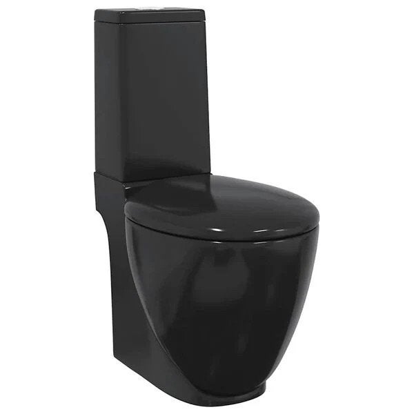 VidaXL Zwart toilet met stortbak - modern design, Ophalen, Nieuw, Toilet