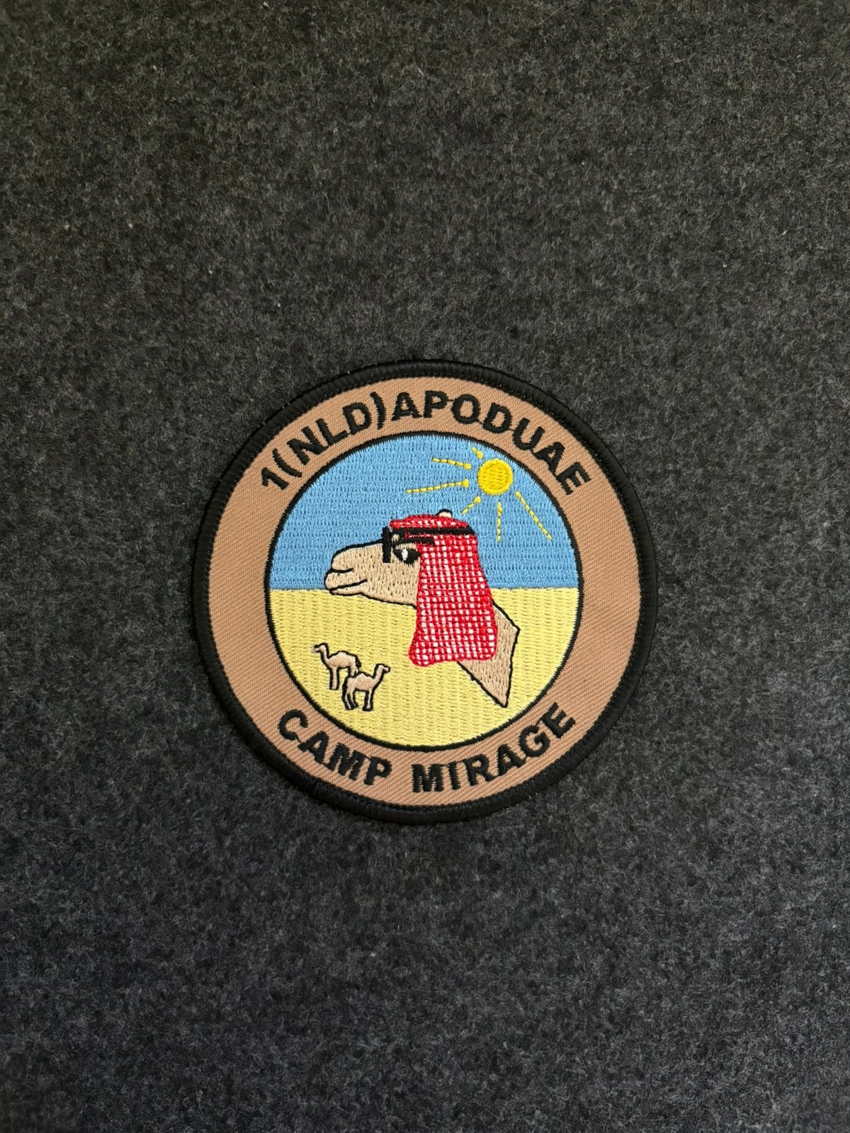 Camp Mirage PATCH RNLAF KONINKLIJKE LUCHTMACHT, Ophalen of Verzenden, Luchtmacht, Amerika, Embleem of Badge