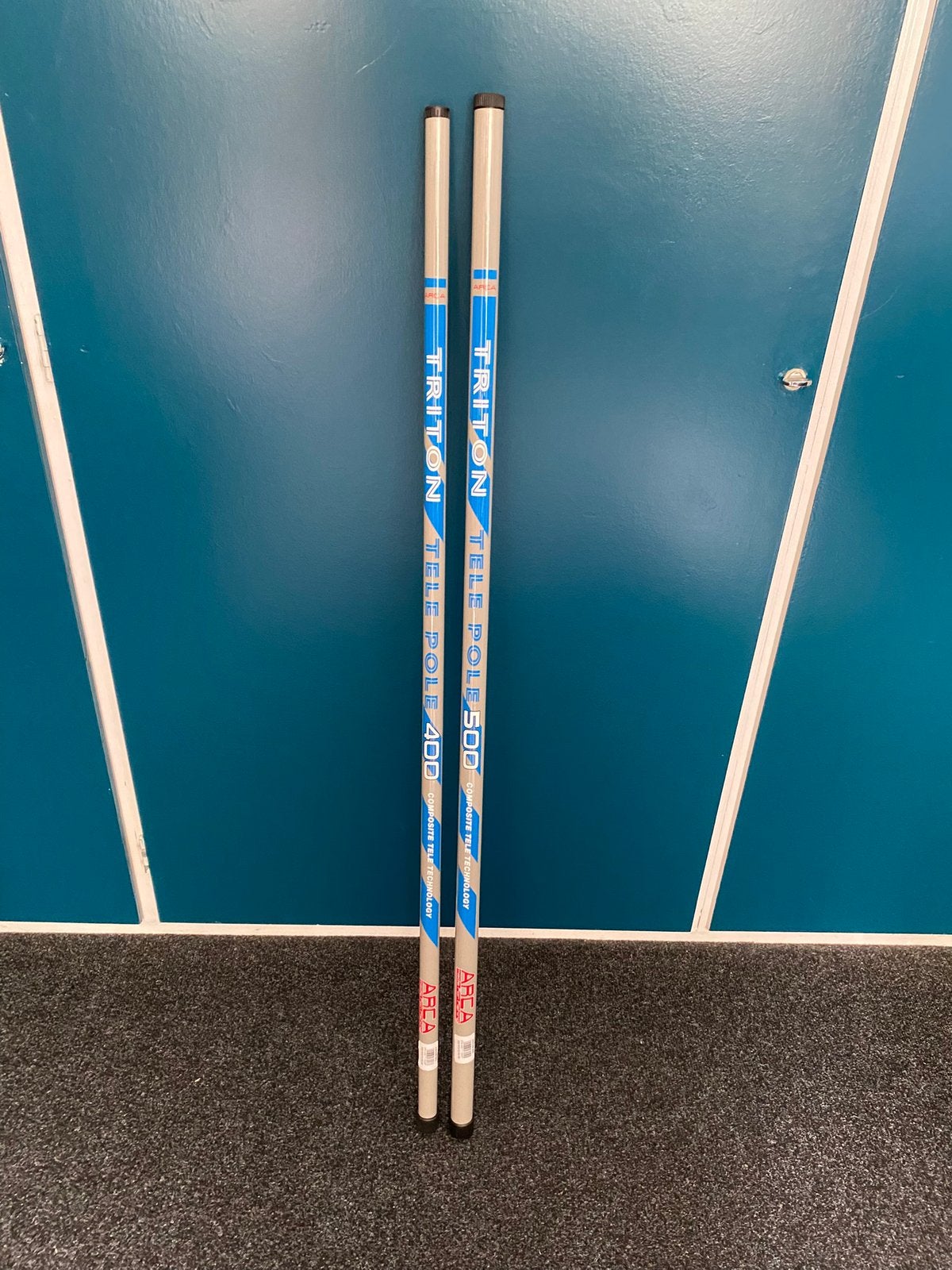 Arca Triton Vaste hengels uitschuibaar 4m en 5m, Nieuw, S, H, Vaste hengel